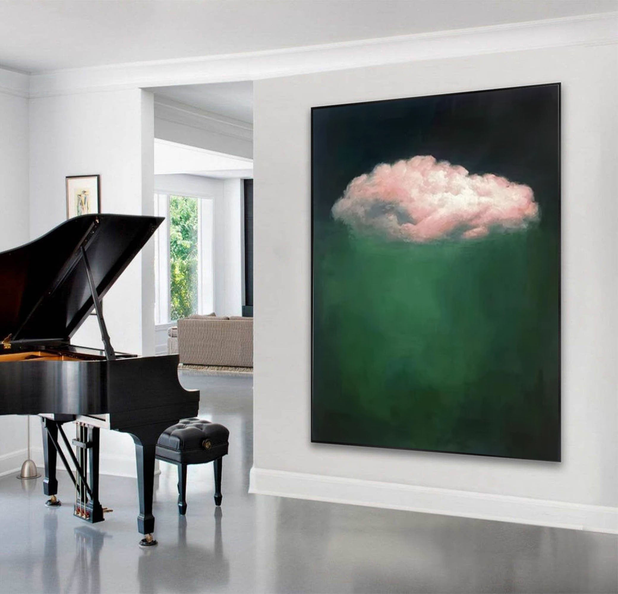 Celestial Serenity Large Abstract Cloud Painting #OS 071