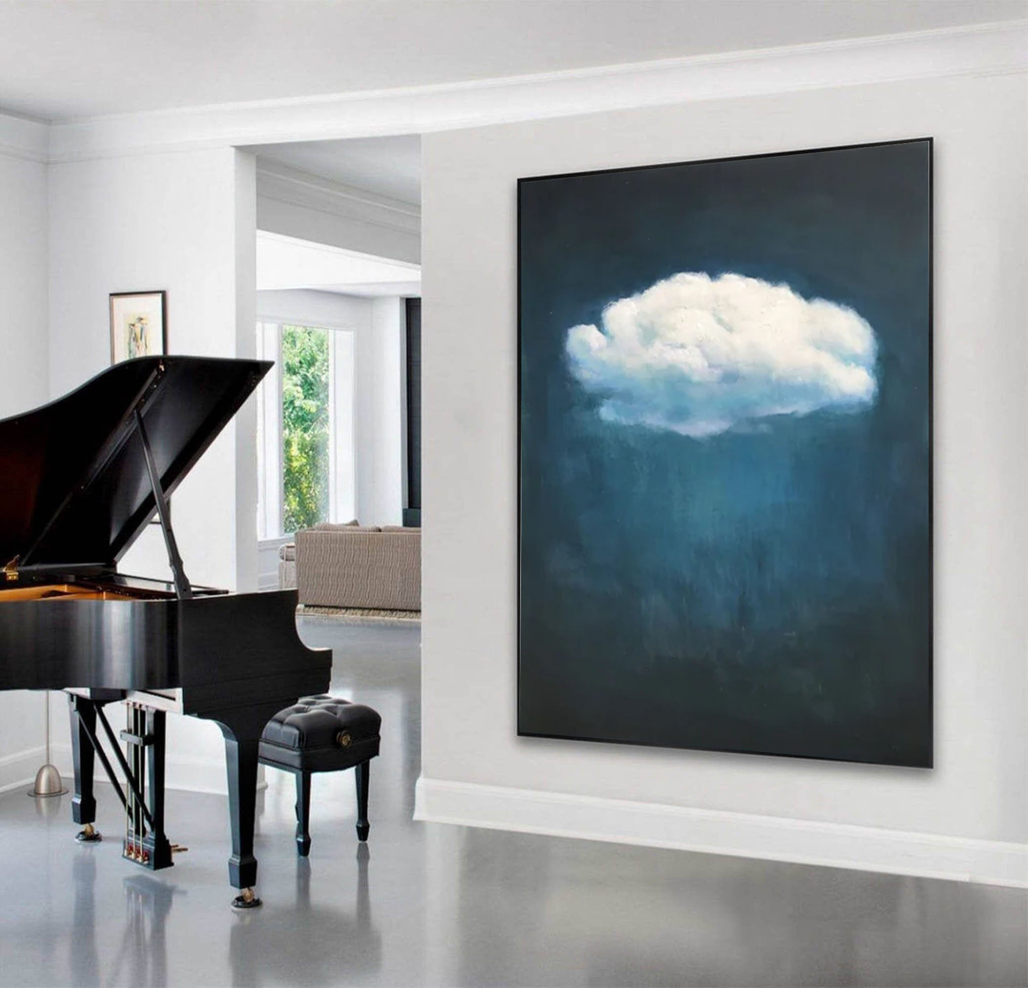 Celestial Serenity Large Abstract Cloud Painting #OS 070