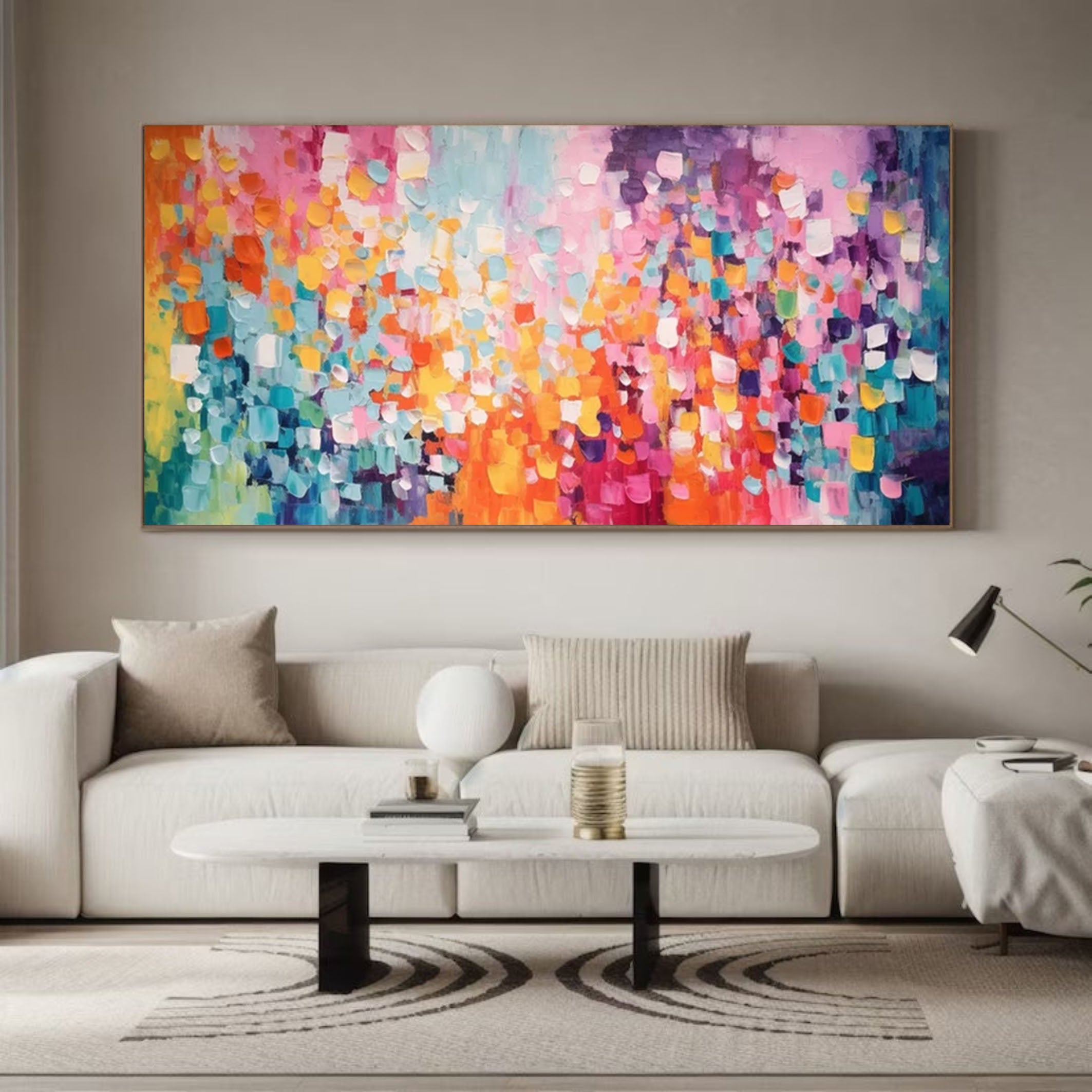 Cascade of Colors Large Modern Vibrant Abstract Artwork #MMA 172