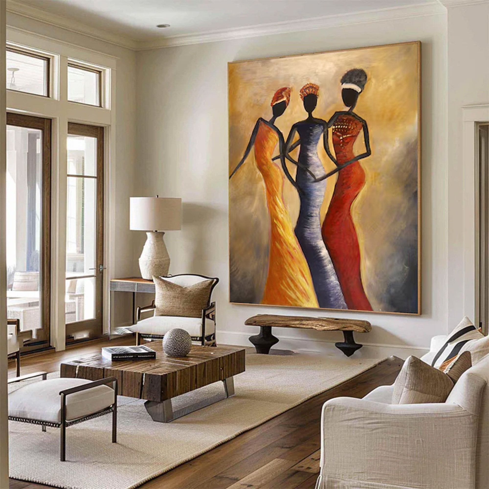 Large Contemporary Three Figures Art | KeiraArt #AG 143