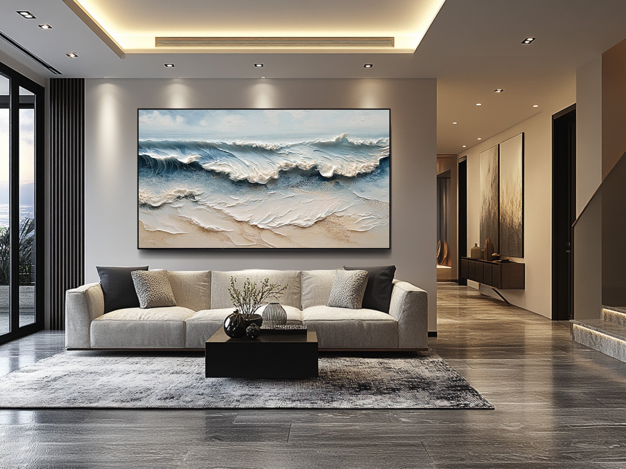 Large Textured Abstract Art for Modern Homes #AG 005