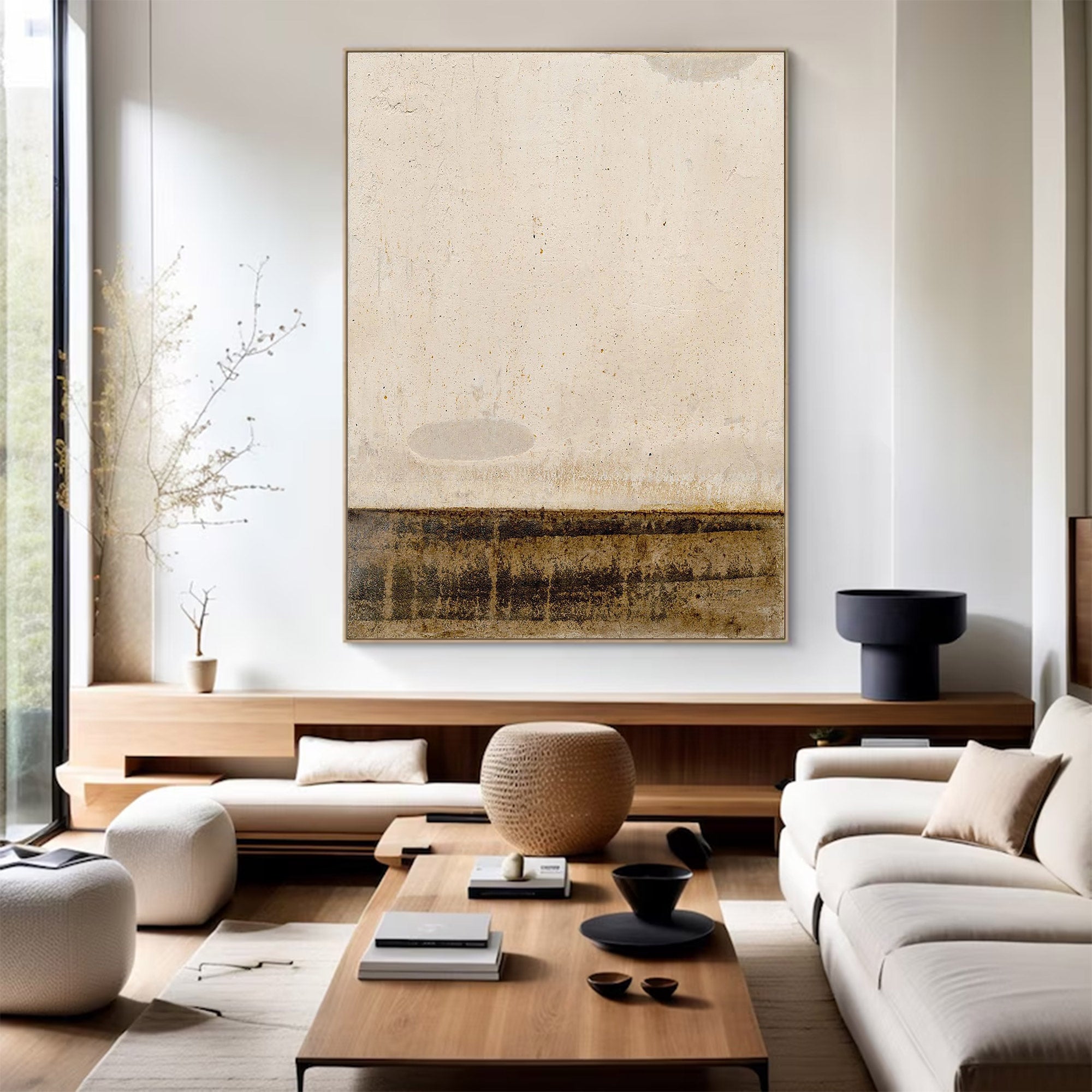 Large Abstract Earth Tone Canvas Art | KeiraArt #AG 109