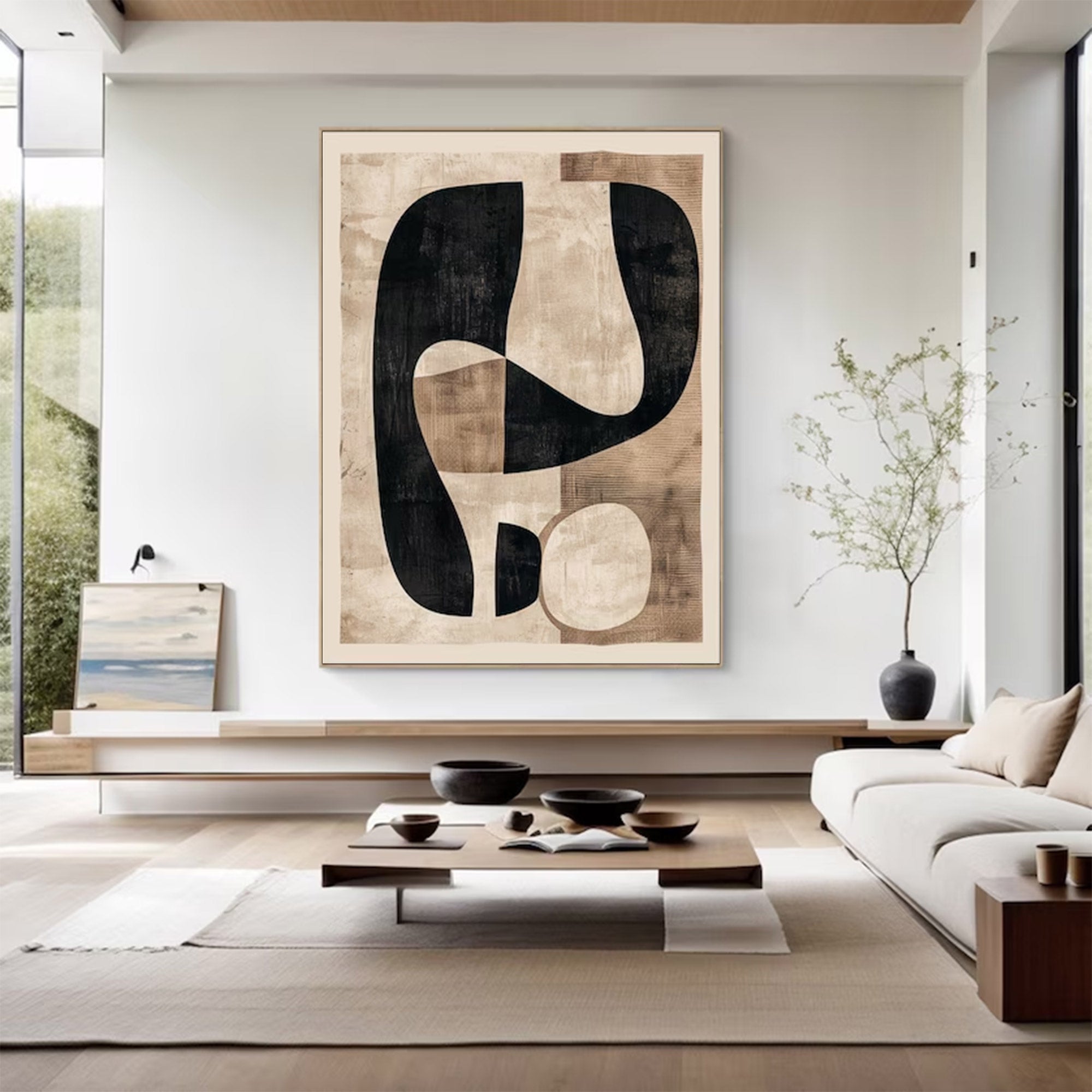 Large Abstract Modern Shape Art | Keira Art #AG 146