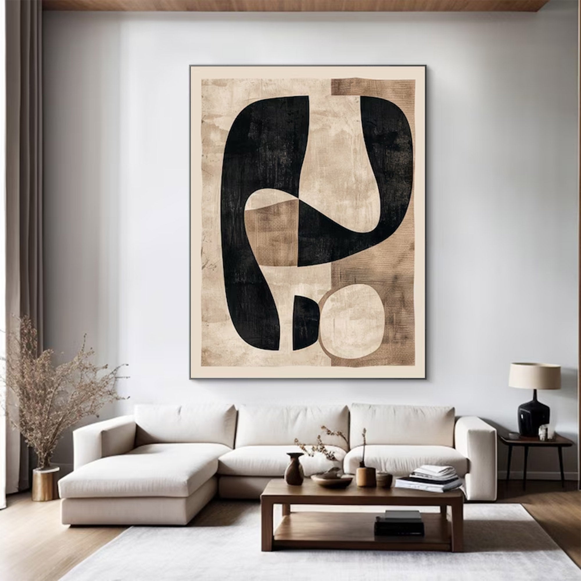 Large Abstract Modern Shape Art | Keira Art #AG 146