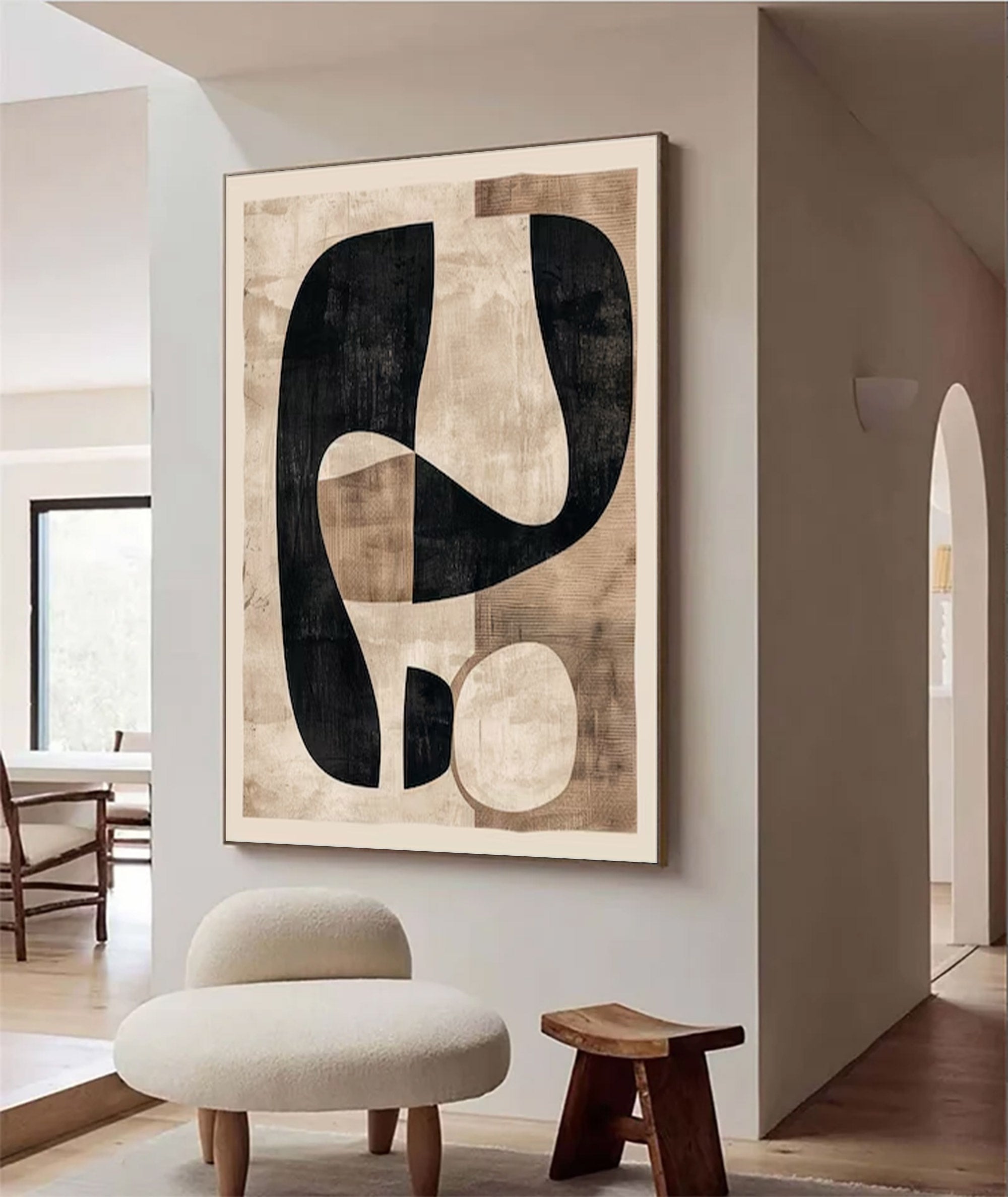 Large Abstract Modern Shape Art | Keira Art #AG 146
