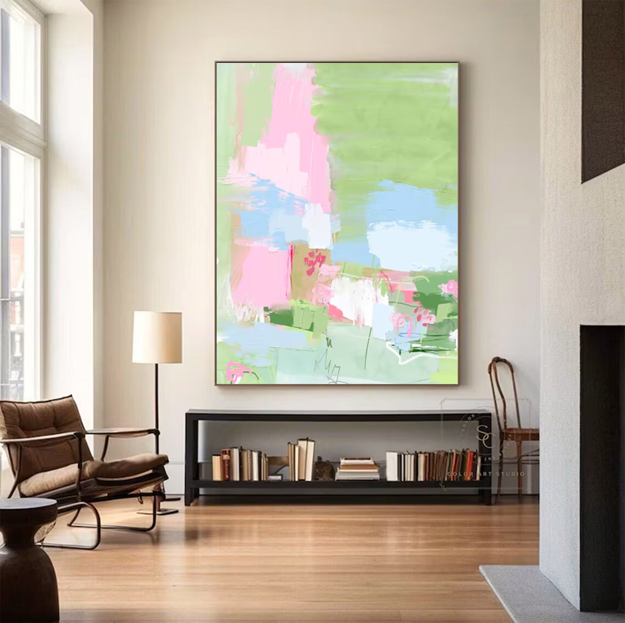 Large Abstract Pastel Wall Art | KeiraArt #AG 148