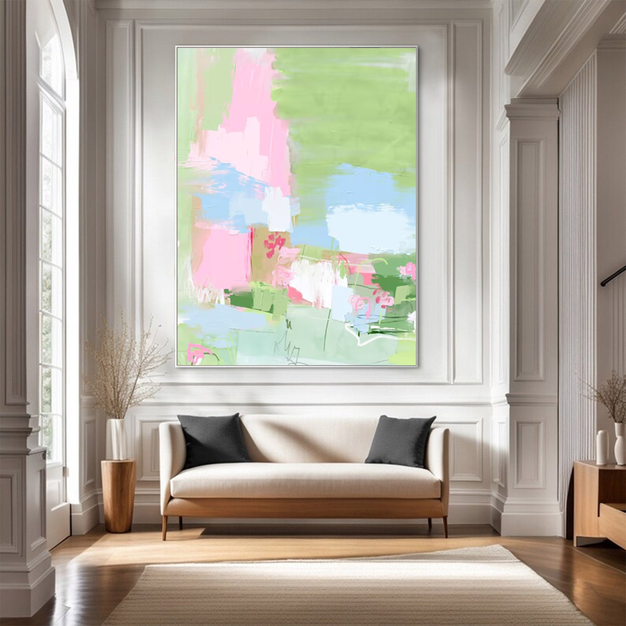 Large Abstract Pastel Wall Art | KeiraArt #AG 148