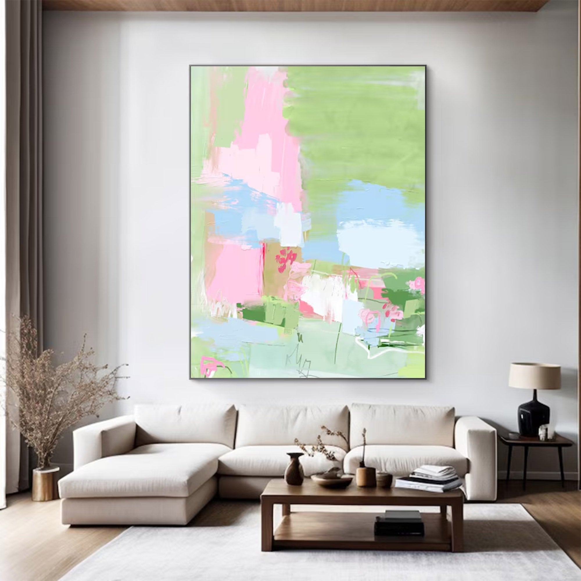 Large Abstract Pastel Wall Art | KeiraArt #AG 148