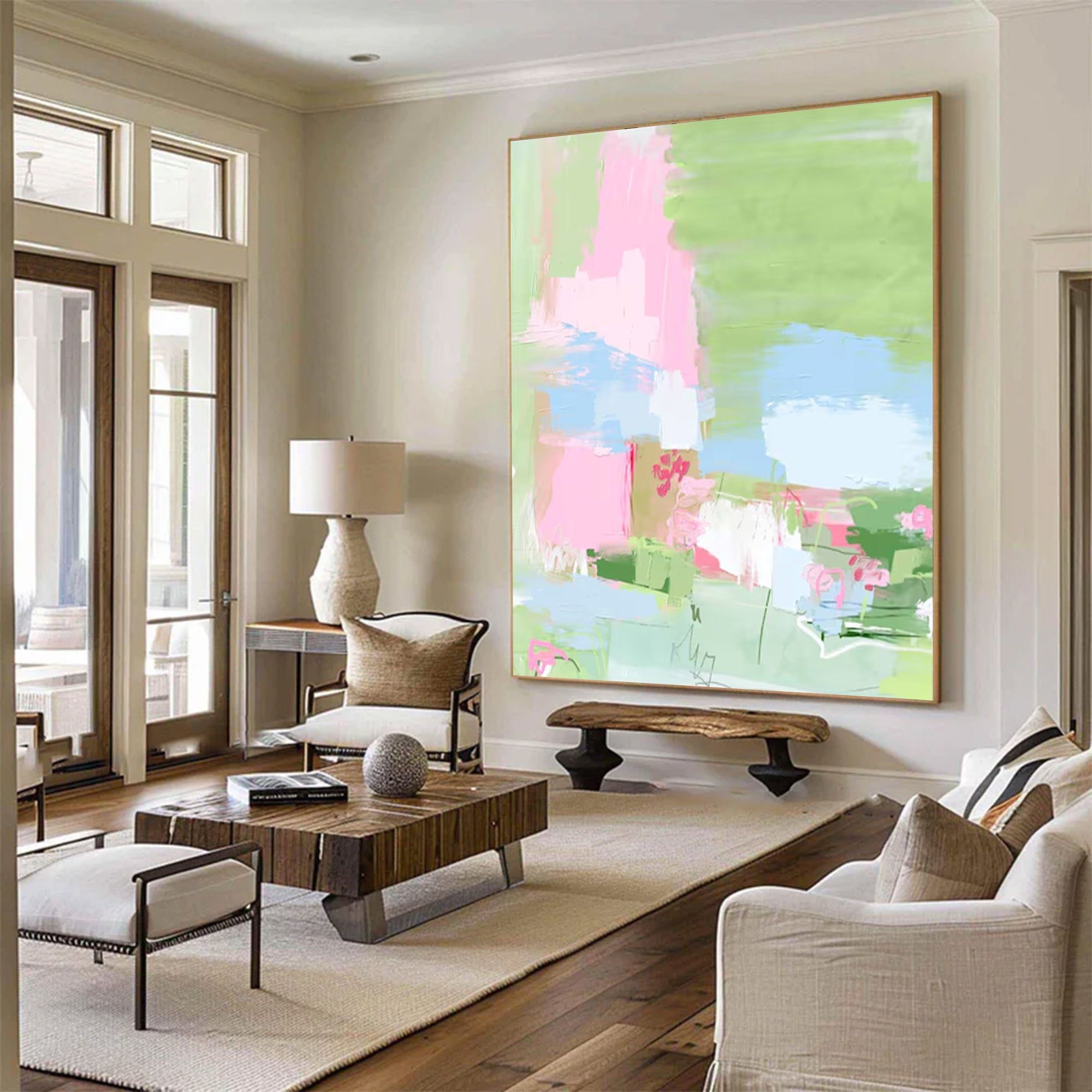 Large Abstract Pastel Wall Art | KeiraArt #AG 148
