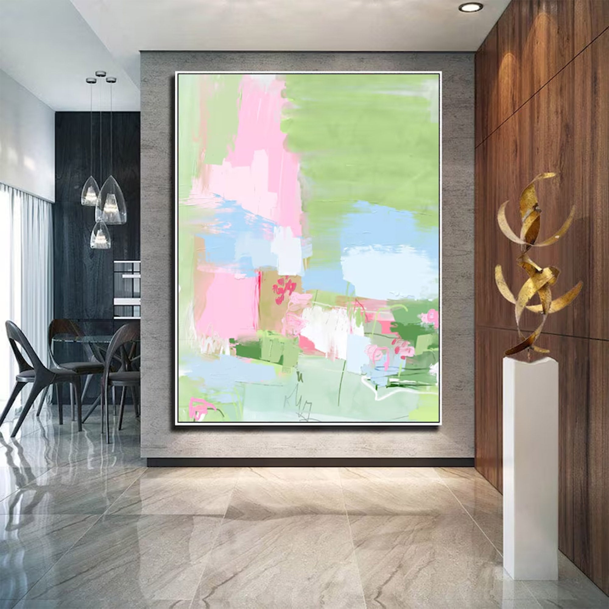 Large Abstract Pastel Wall Art | KeiraArt #AG 148