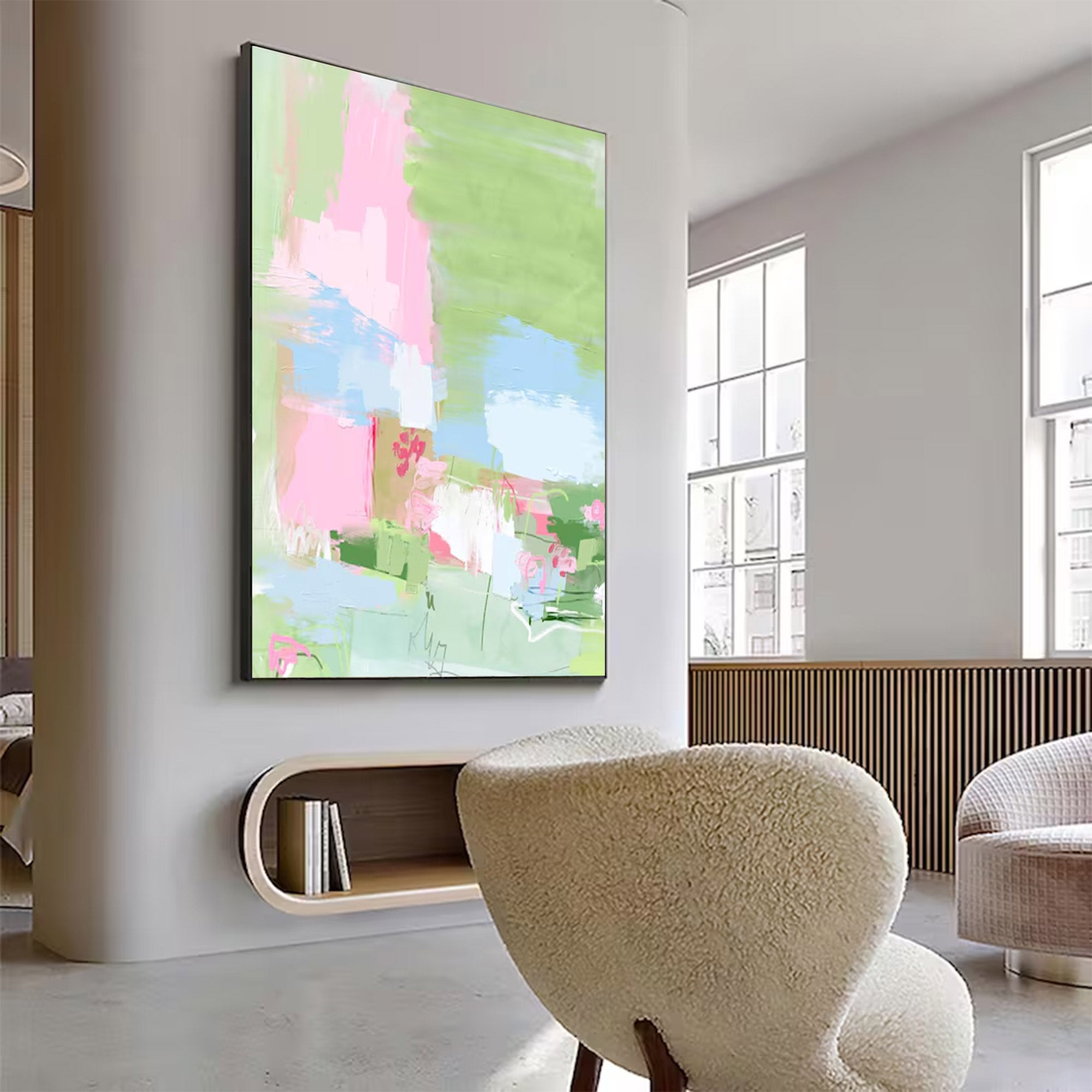 Large Abstract Pastel Wall Art | KeiraArt #AG 148