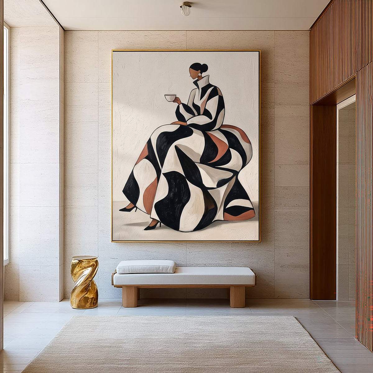 Abstract Woman Painting Modern Figurative Wall Art