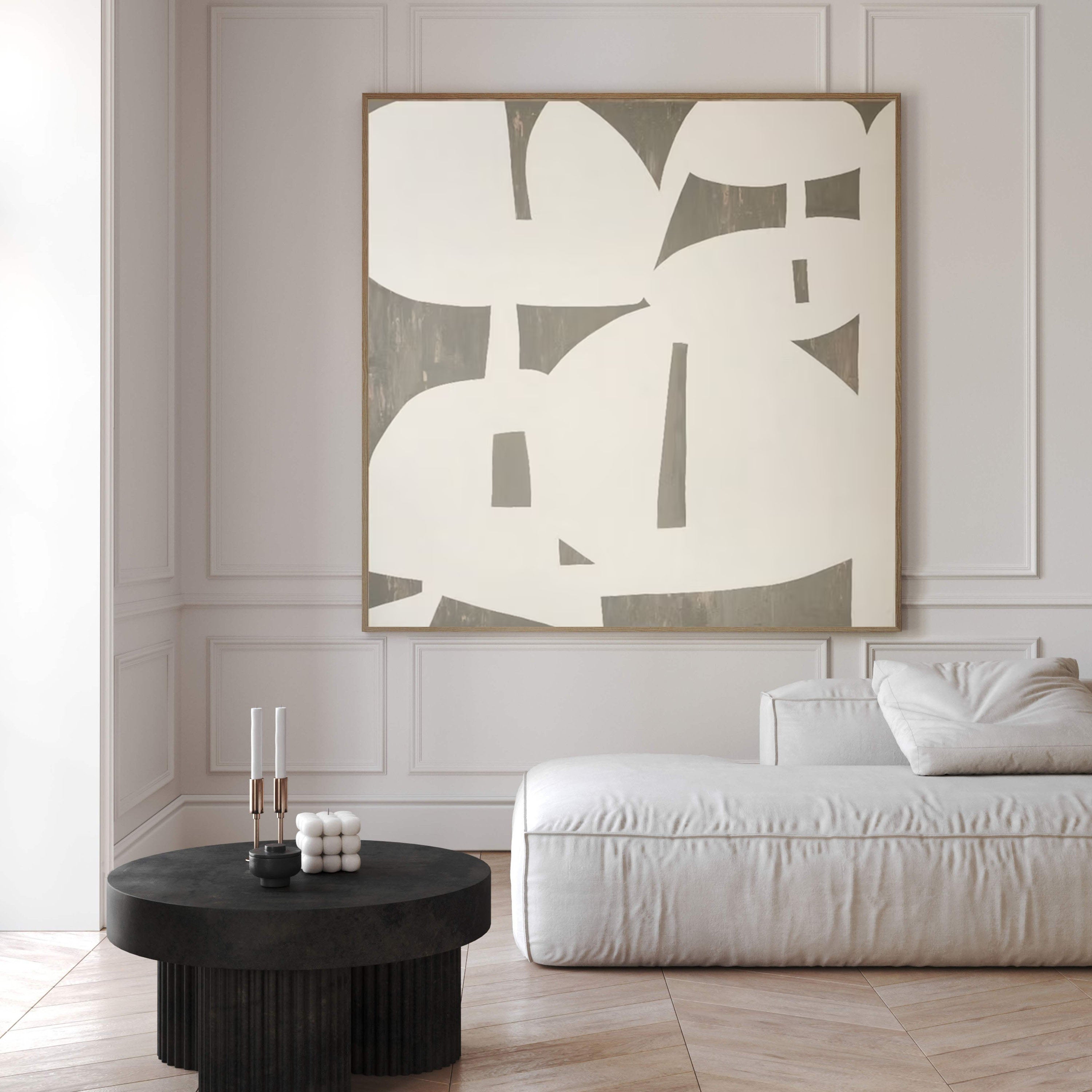 Abstract Wall Art Painting in Neutral Tones #AP 073