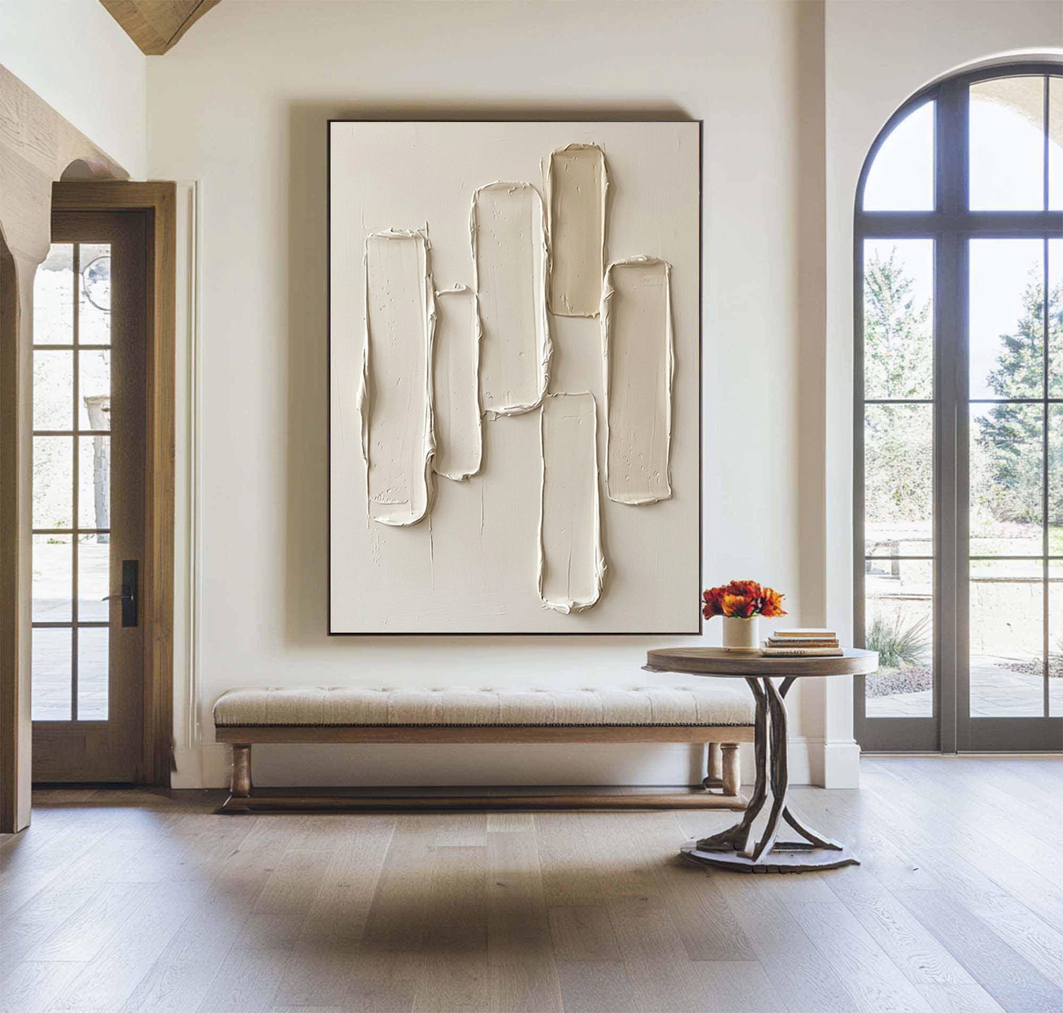 Large Luxury Textured Canvas Art Minimalist Neutral Abstract Painting