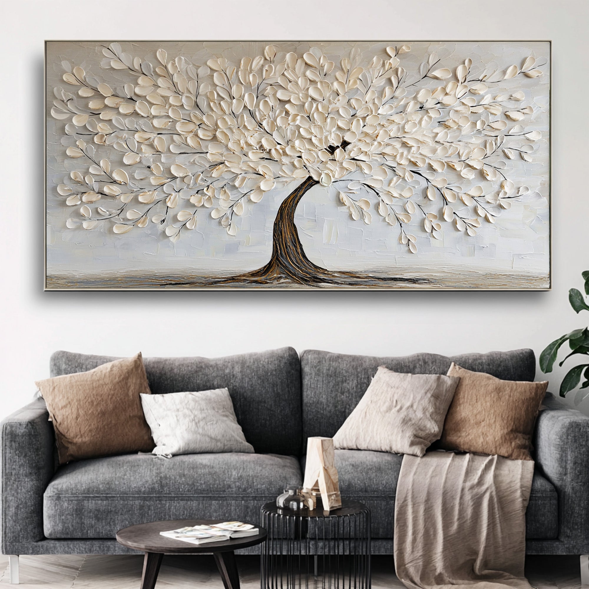 Textured Large Tree Canvas | KeiraArt #CZ 015
