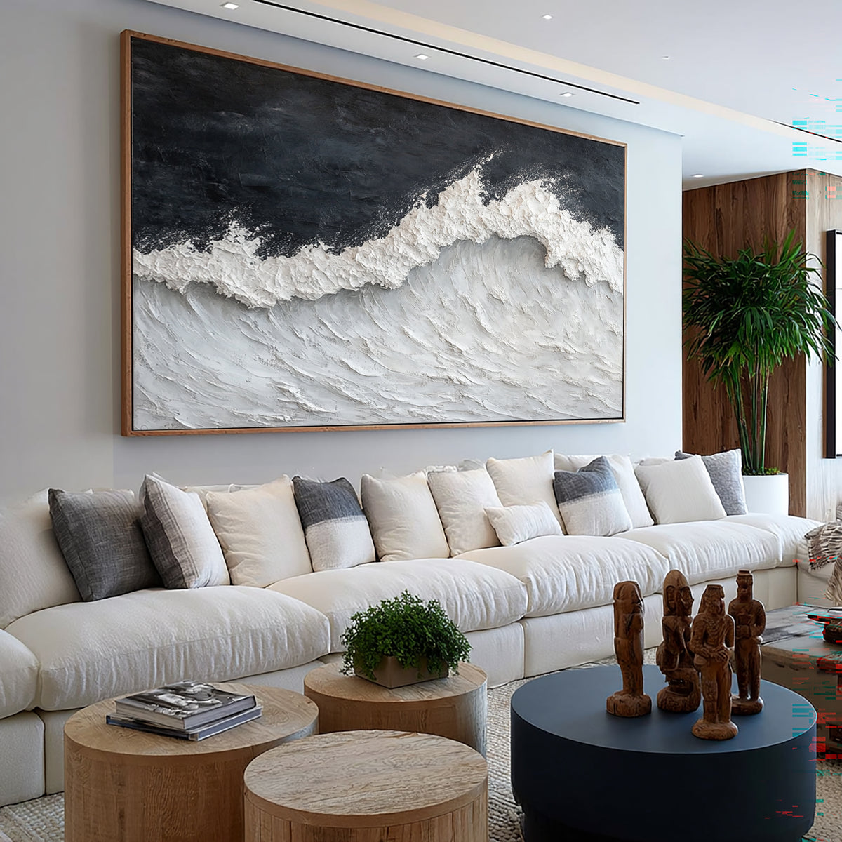 The Silent Wave Hand Painted Seascape Oil Painting Textured Ocean Wall Art Contemporary Artwork
