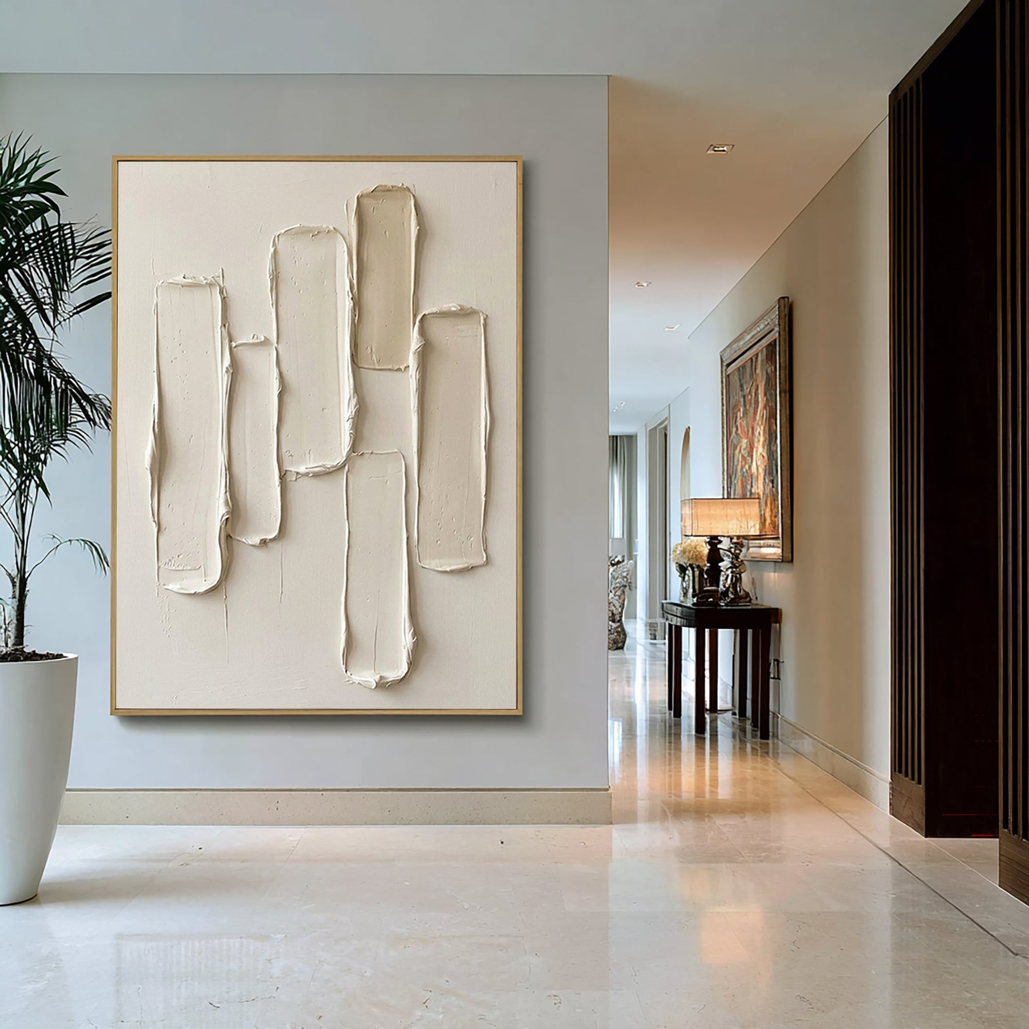Large Luxury Textured Canvas Art Minimalist Neutral Abstract Painting