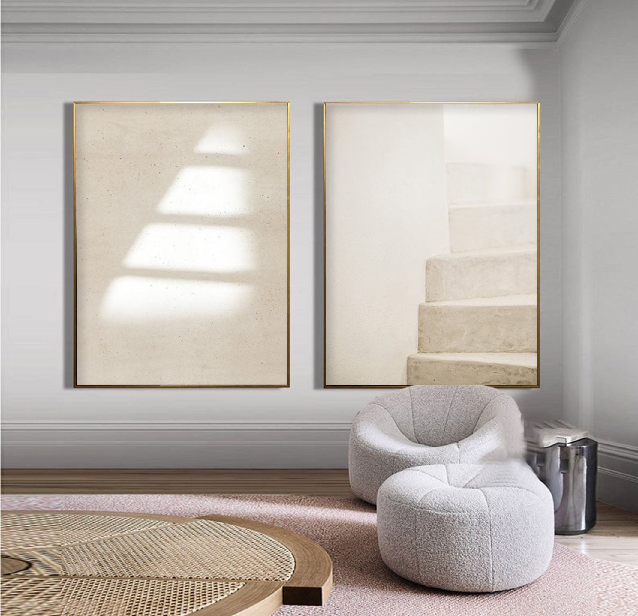 Zen Simplicity Dual Minimalist Canvas Art Set #MMAS 062