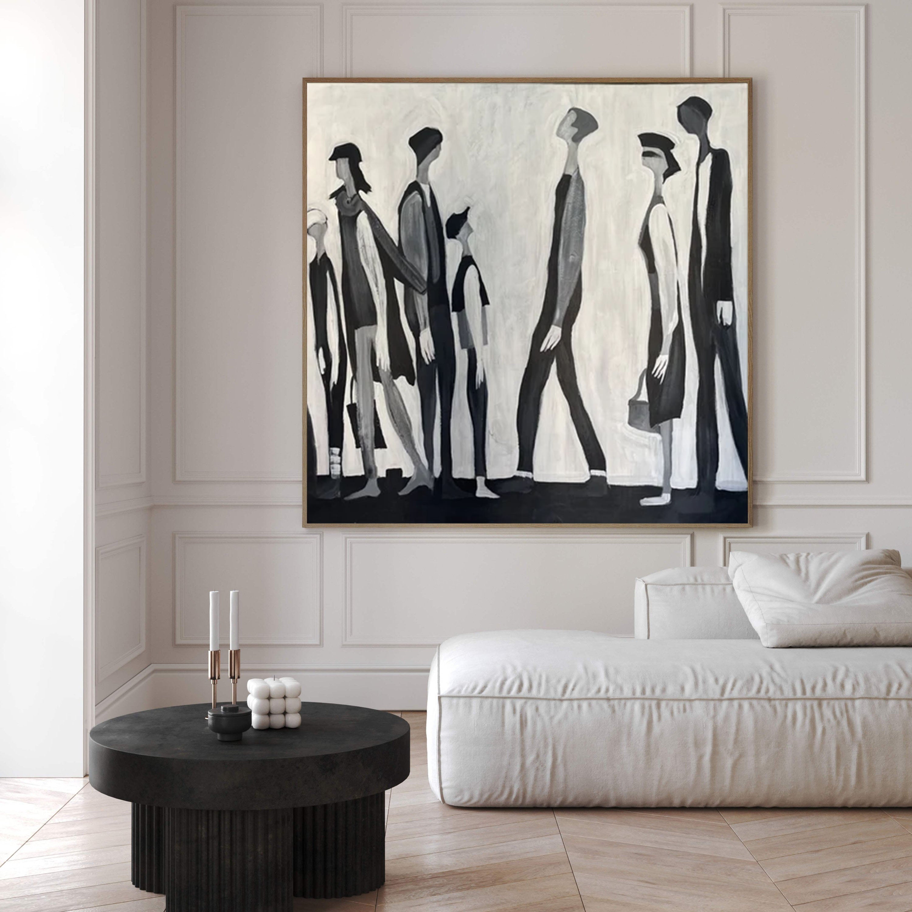 Monochrome Abstract Figures Minimalist Wall Art #APP 017