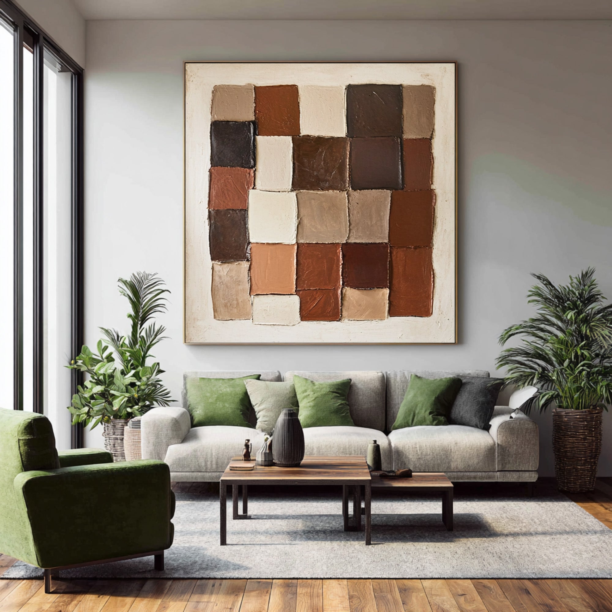 Large Modern Tiled Art | KeiraArt #CZ 007