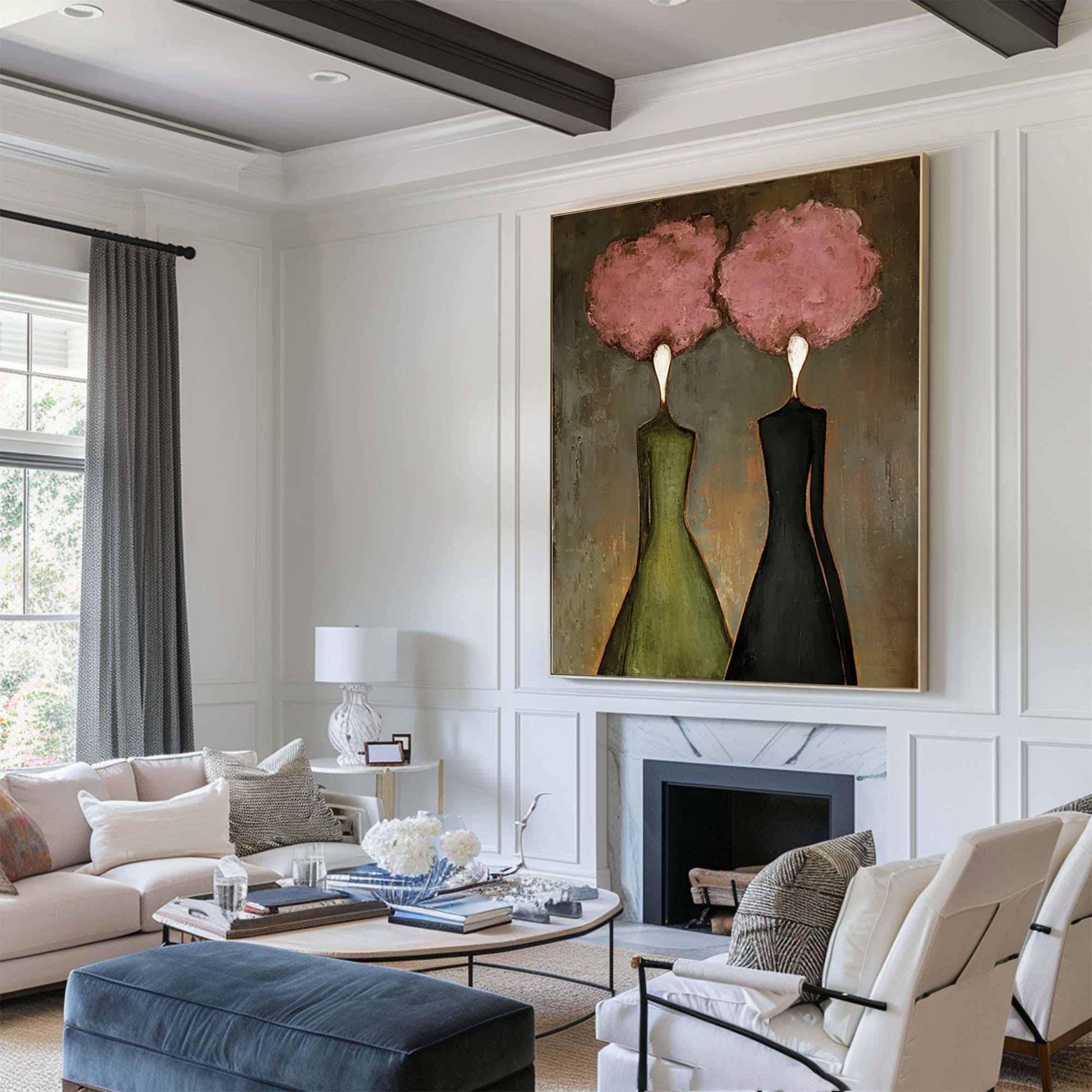 Figurative Oil Painting for Entryway Wall Decor #CZ 034