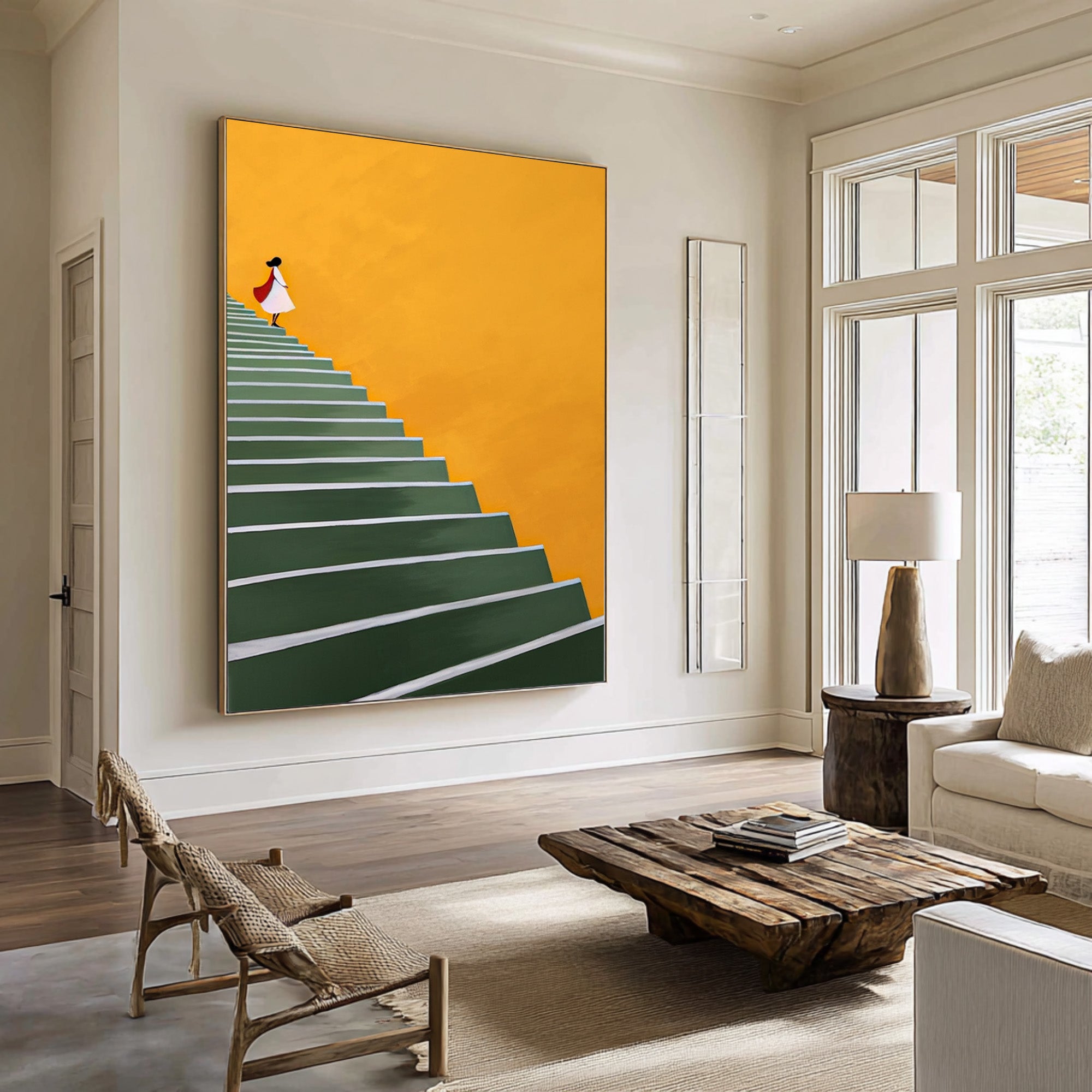 Large Contrasting Abstract Ladder Art | KeiraArt #CZ 012