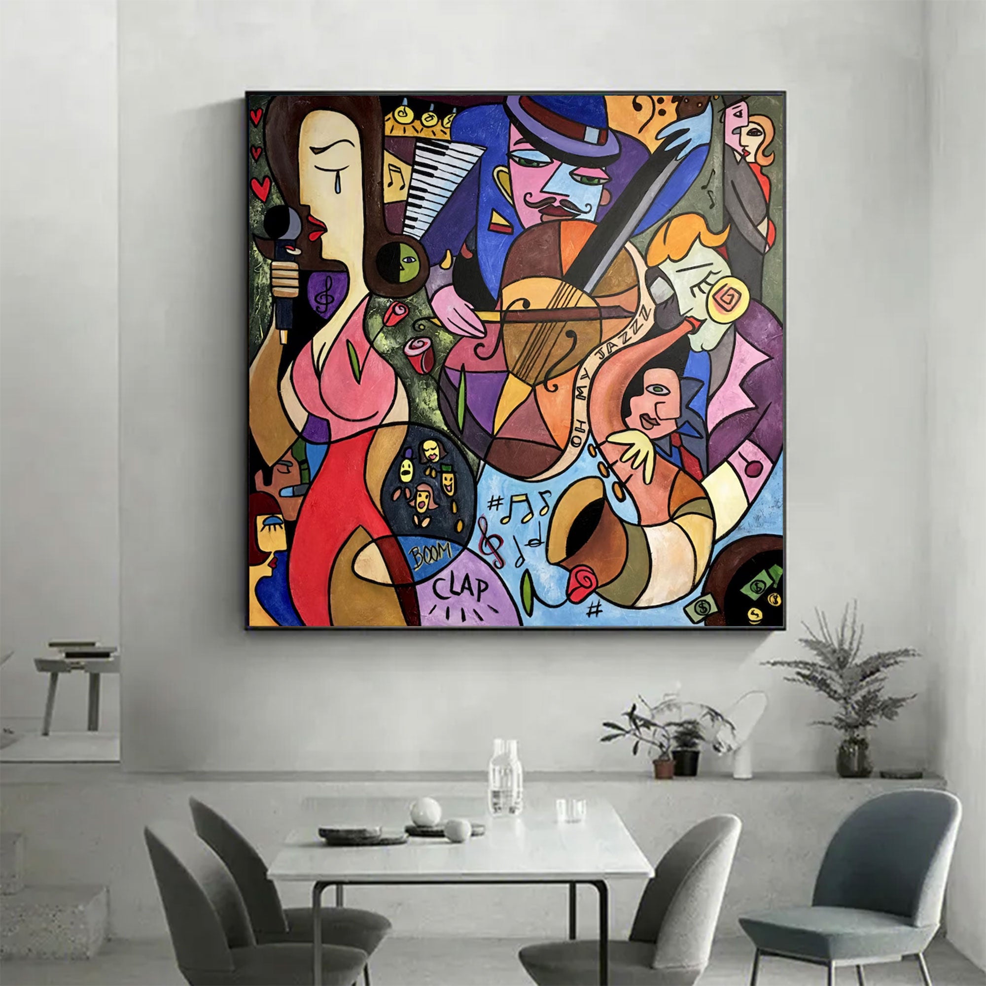 Large Abstract Jazz Painting | KeiraArt #AG 158