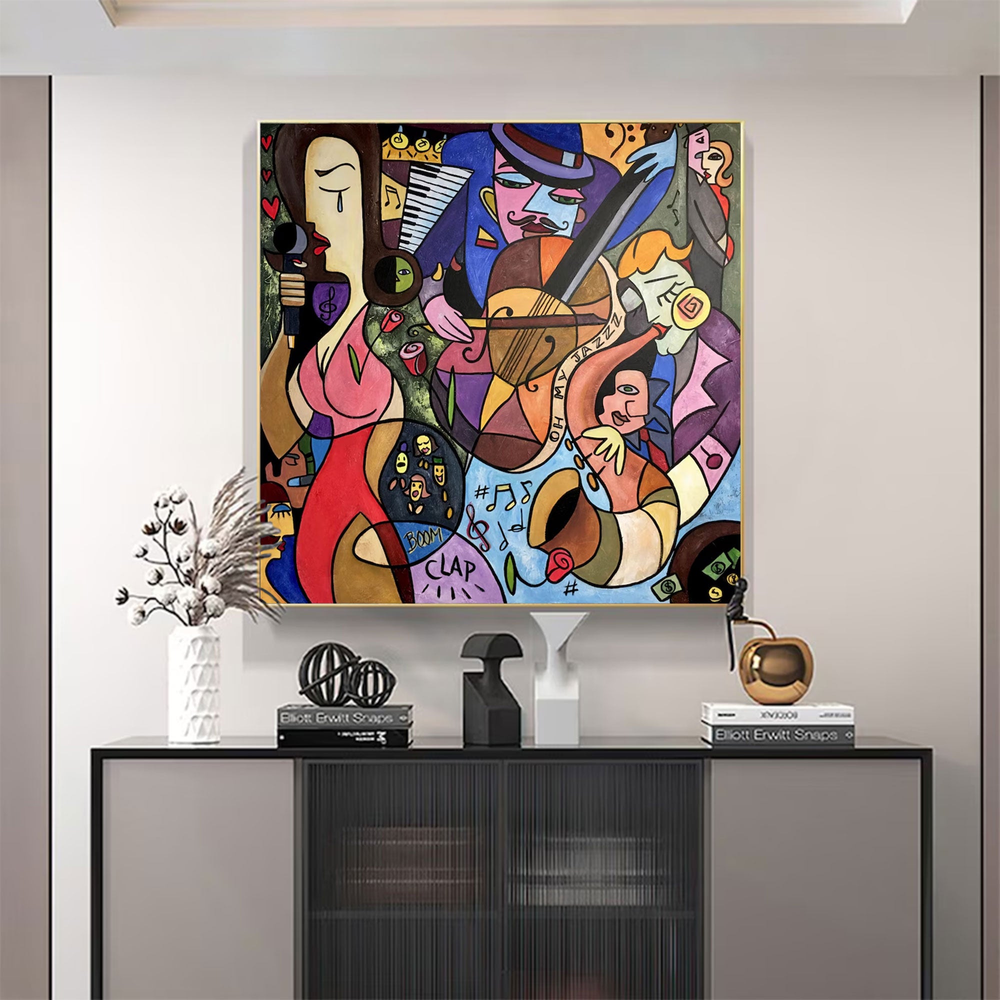 Large Abstract Jazz Painting | KeiraArt #AG 158