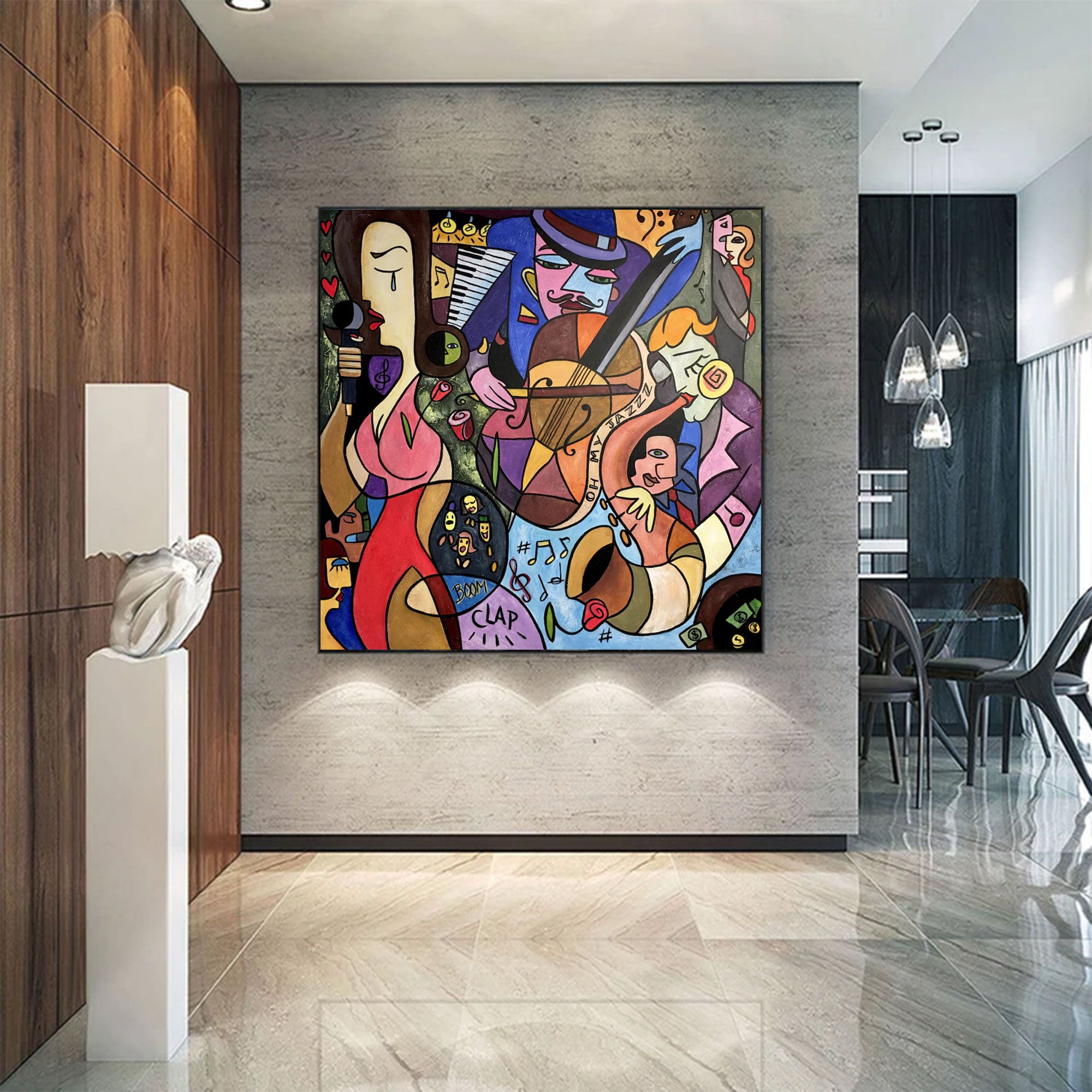 Large Abstract Jazz Painting | KeiraArt #AG 158
