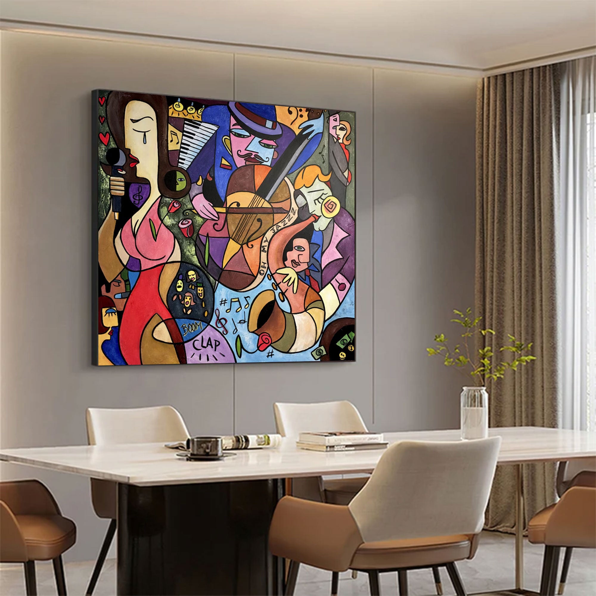 Large Abstract Jazz Painting | KeiraArt #AG 158