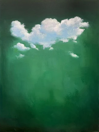 Celestial Serenity Large Abstract Cloud Painting #OS 066