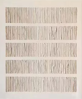 Neutral Toned Wabi Sabi Wall Art Textured Lines Painting #MMA 184