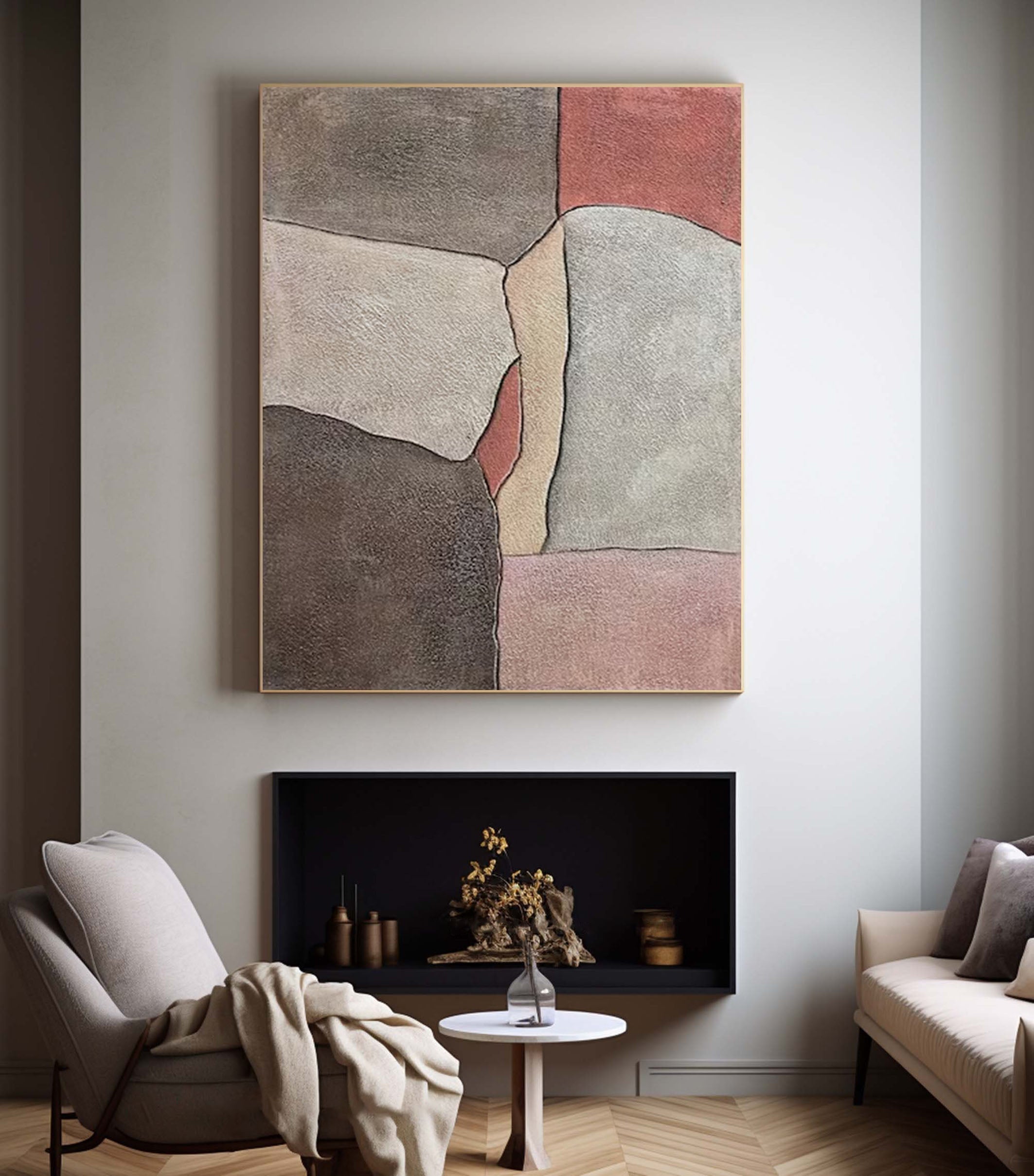 Modern Geometry Abstract Geometric Canvas Art for Home Decor #MMA 163