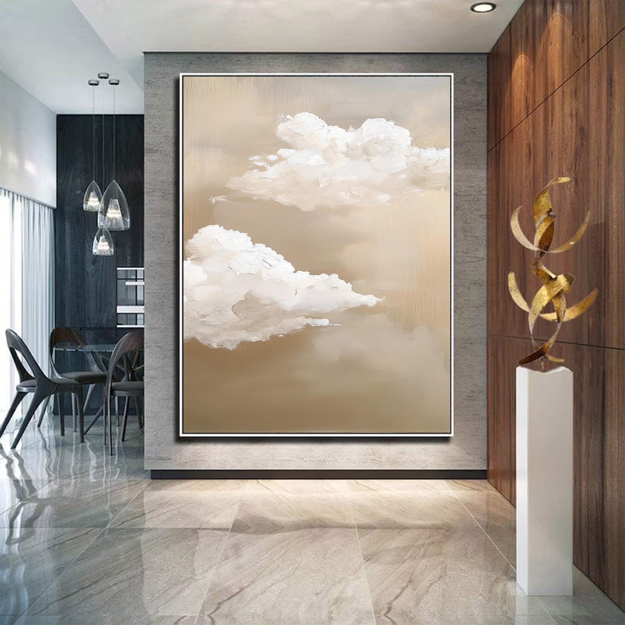 Abstract Large Cloud Painting | KeiraArt #AG 120