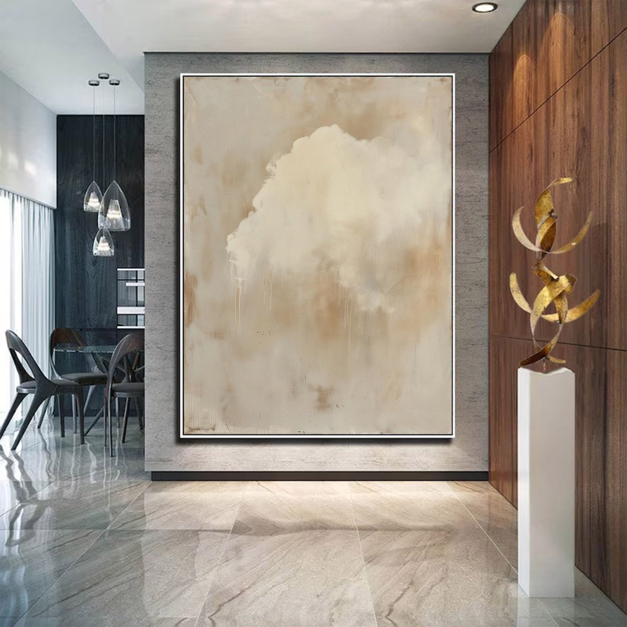 Large Abstract Brown Painting | KeiraArt #AG 123