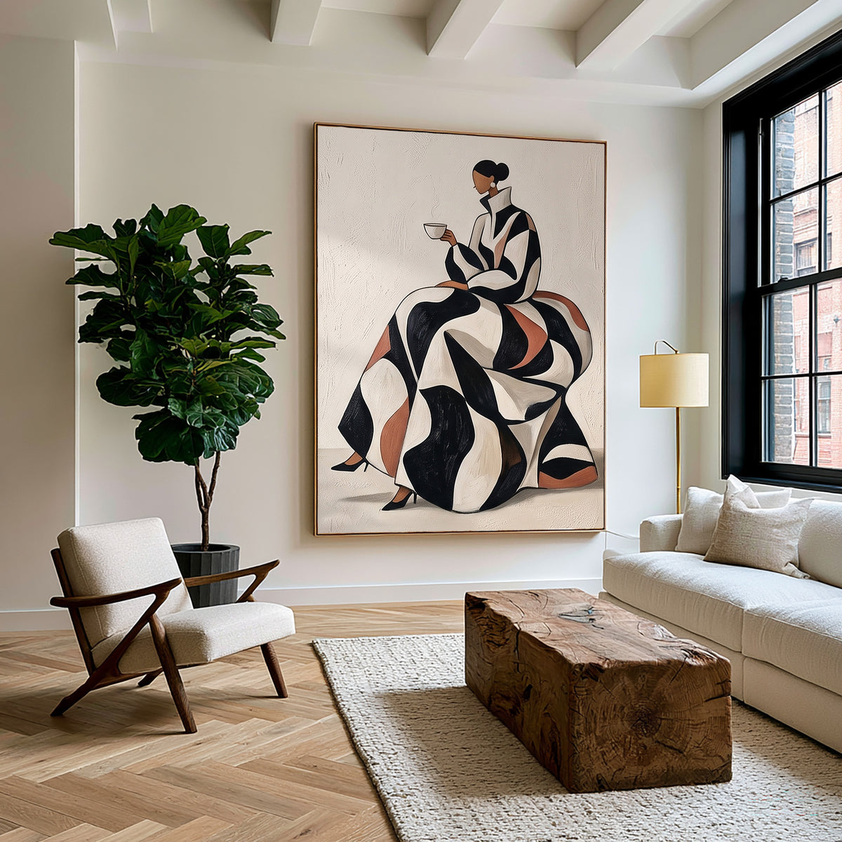 Abstract Woman Painting Modern Figurative Wall Art