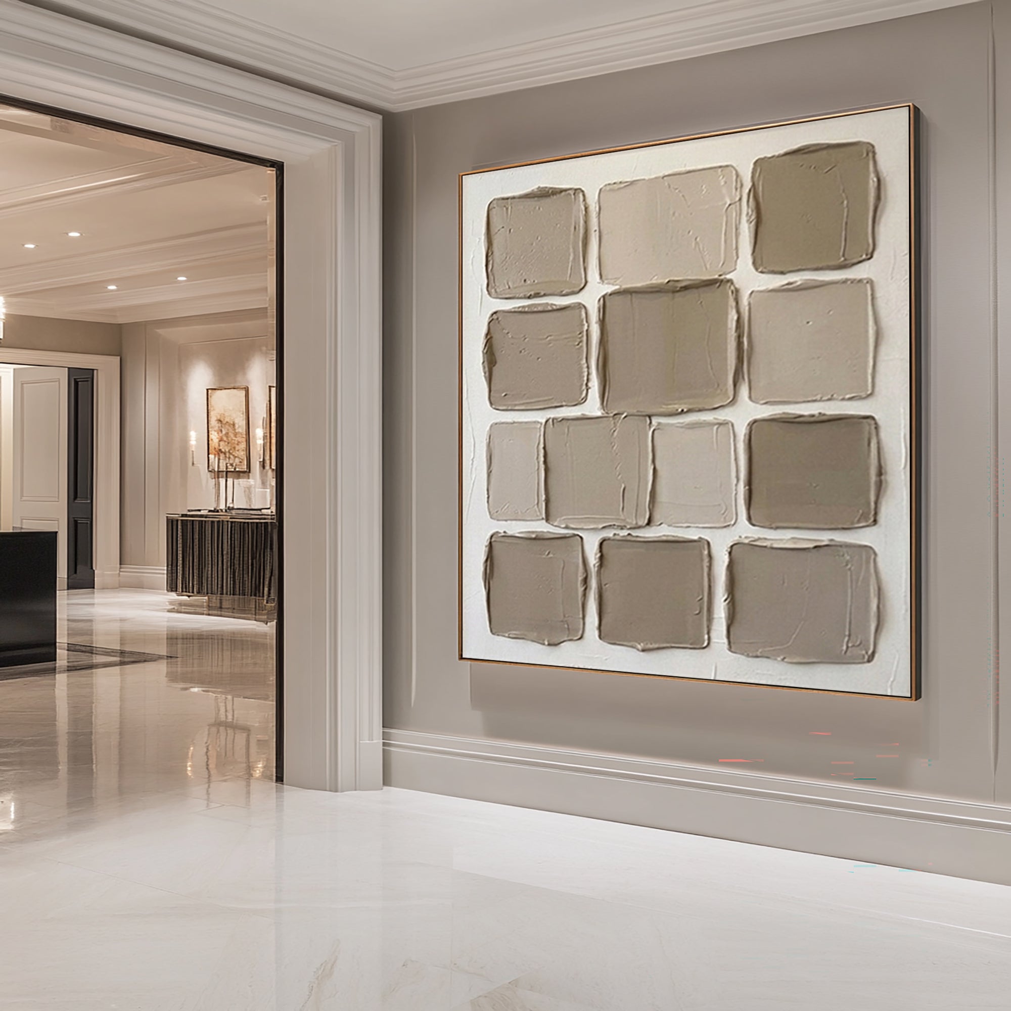 Large Modern Material Study Wall Art Contemporary Neutral Texture Painting
