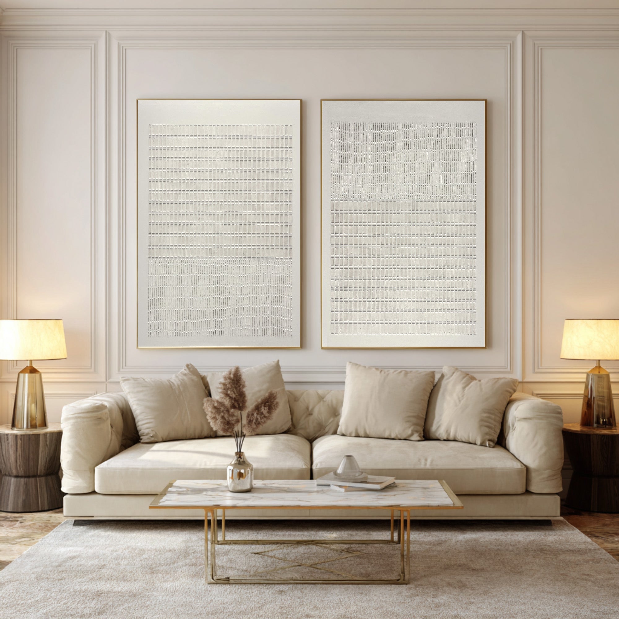 Minimalist Abstract Wall Art Set of 2 #CZ 036