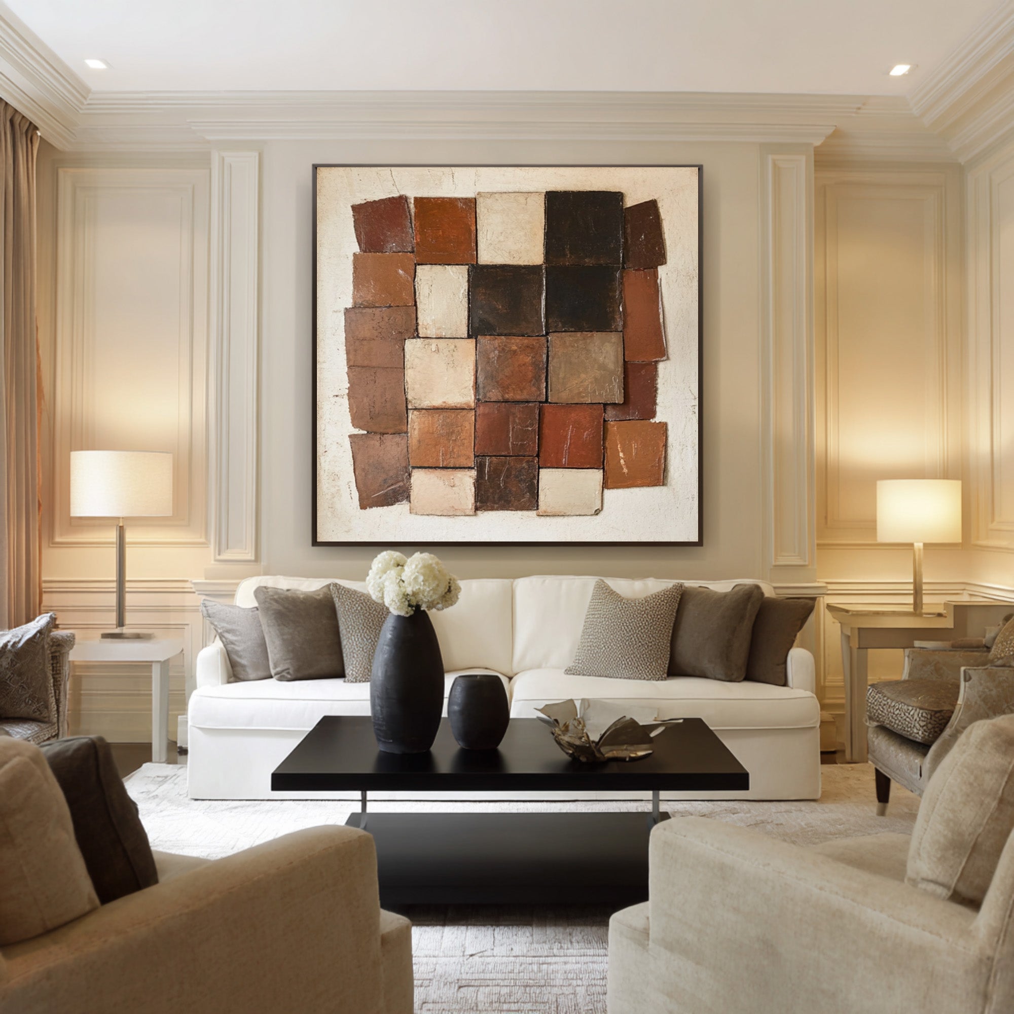 Large Rustic Geometric Art | KeiraArt #CZ 006