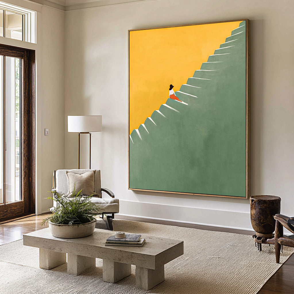 Large Contrasting Abstract Ladder Art | KeiraArt #CZ 010