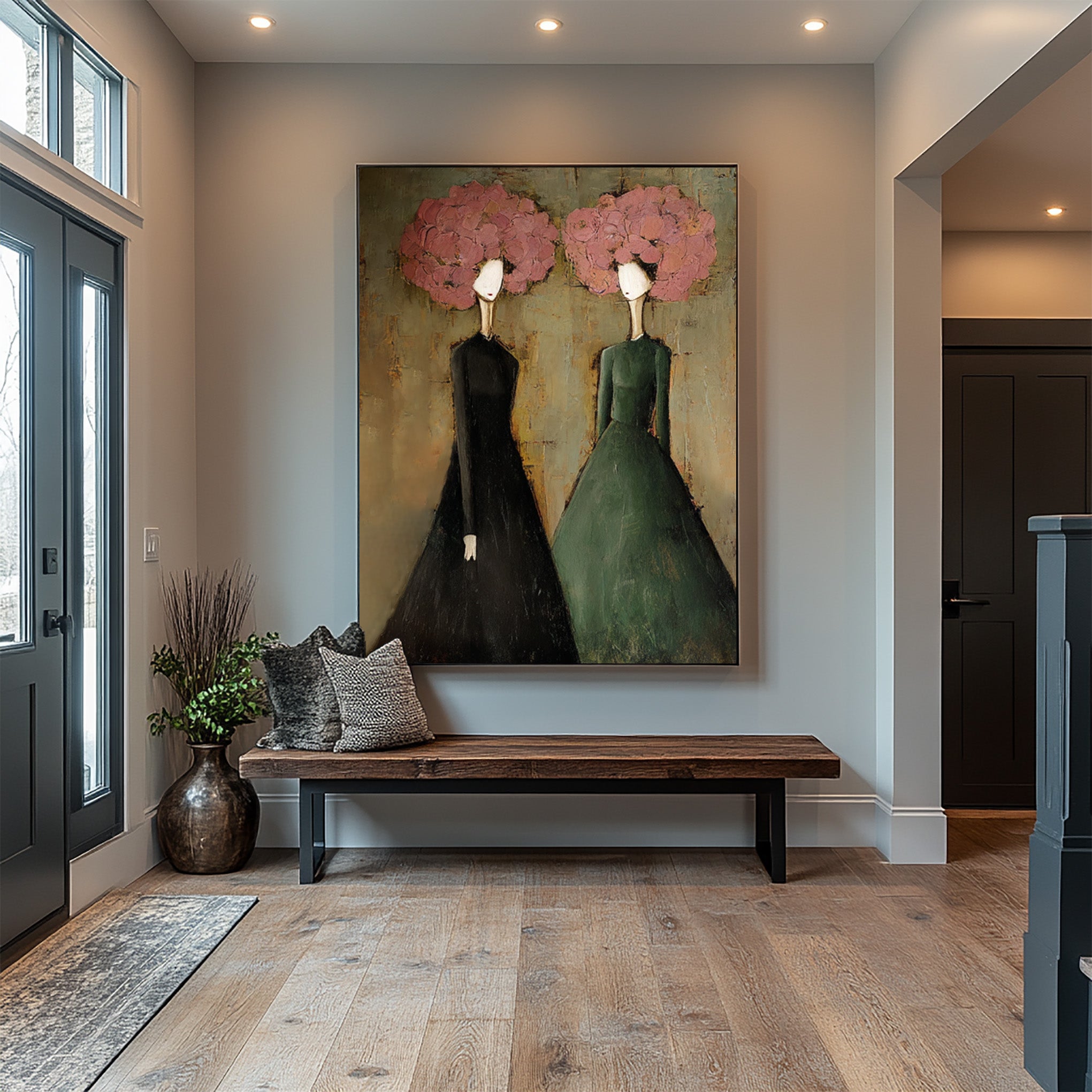 Feminine Figurative Oil Painting in Earthy Tones #CZ 035