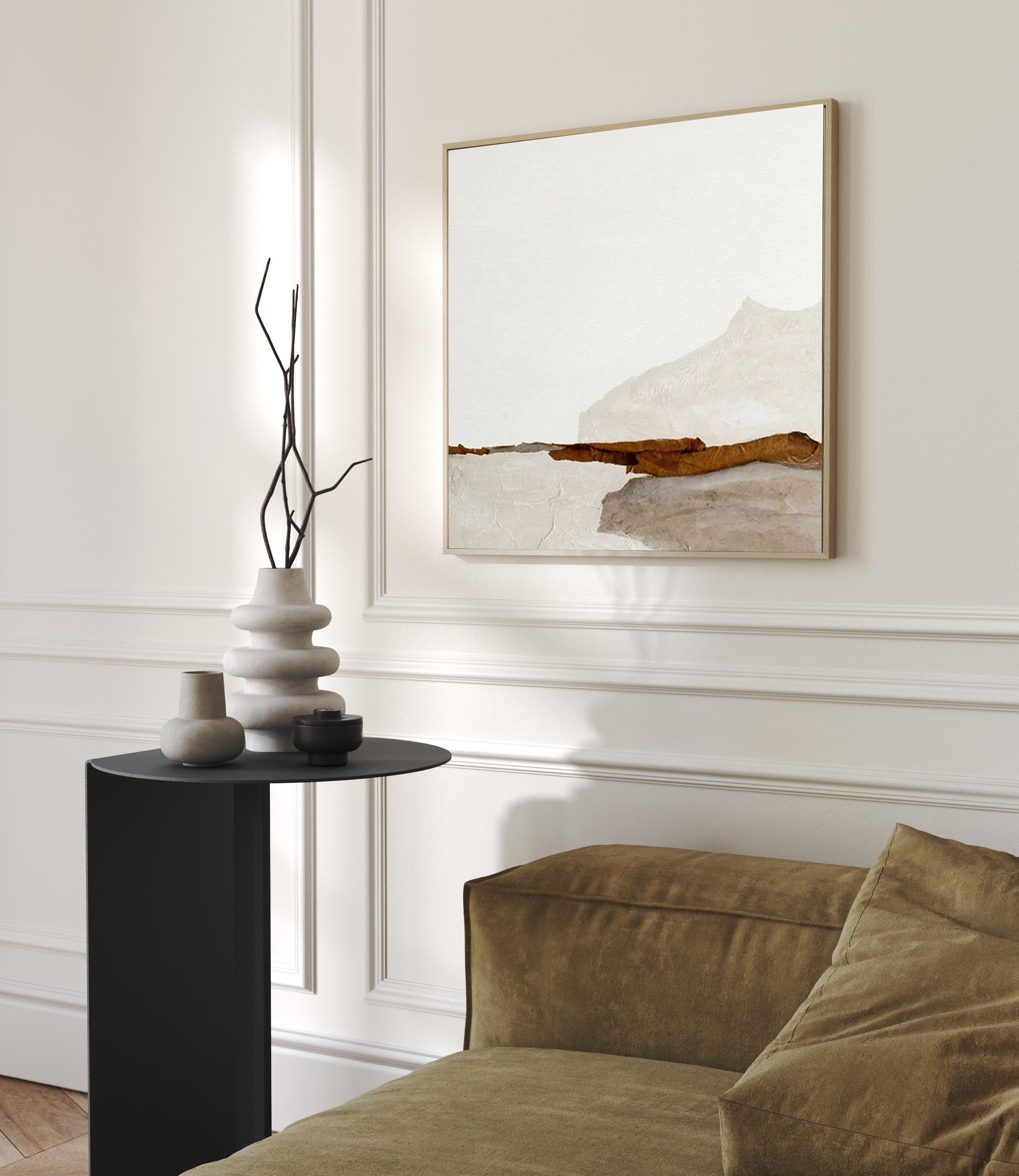 Subtle Horizon Minimalist Landscape Wall Art #AP 038