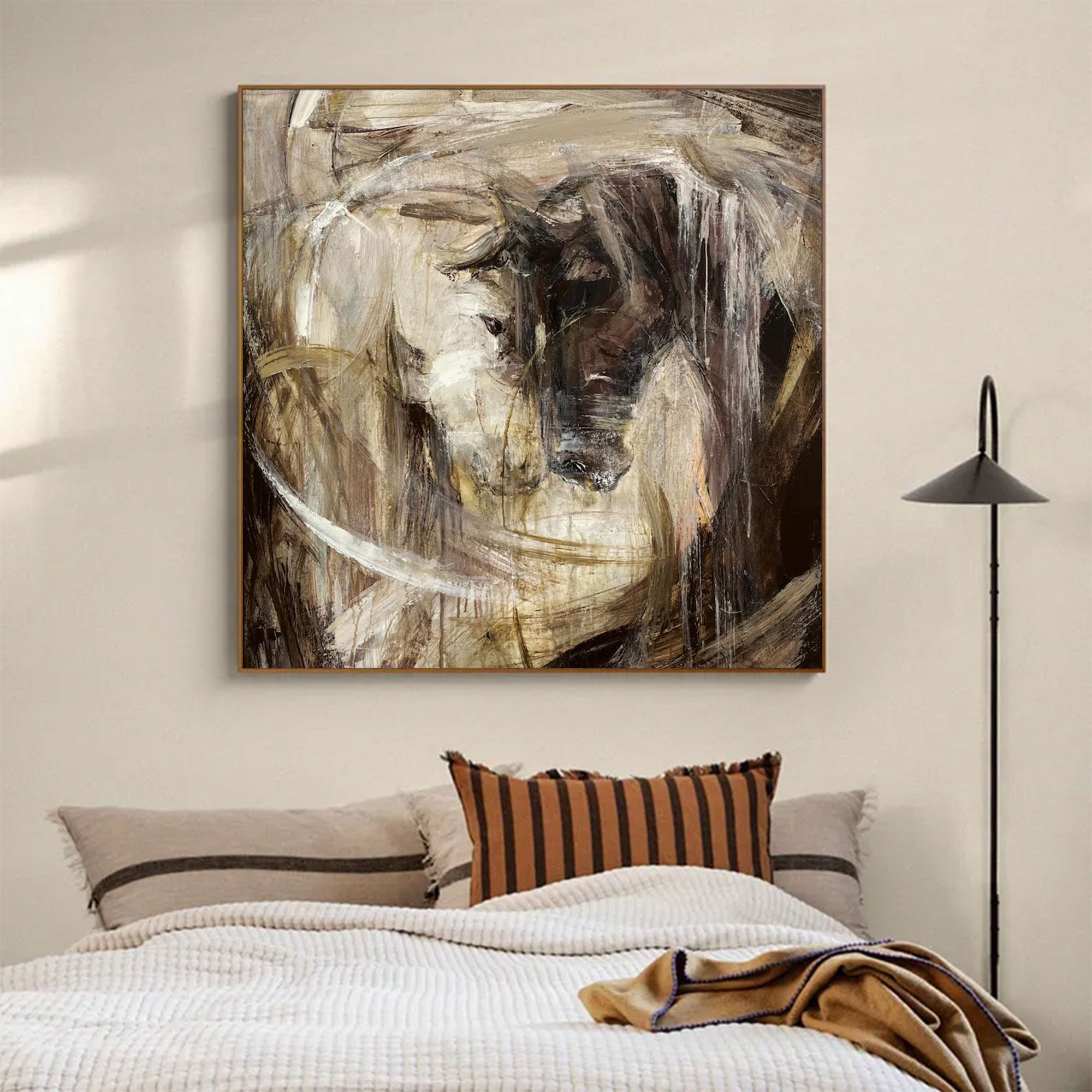 Large Abstract Horse Painting | KeiraArt #AG 159