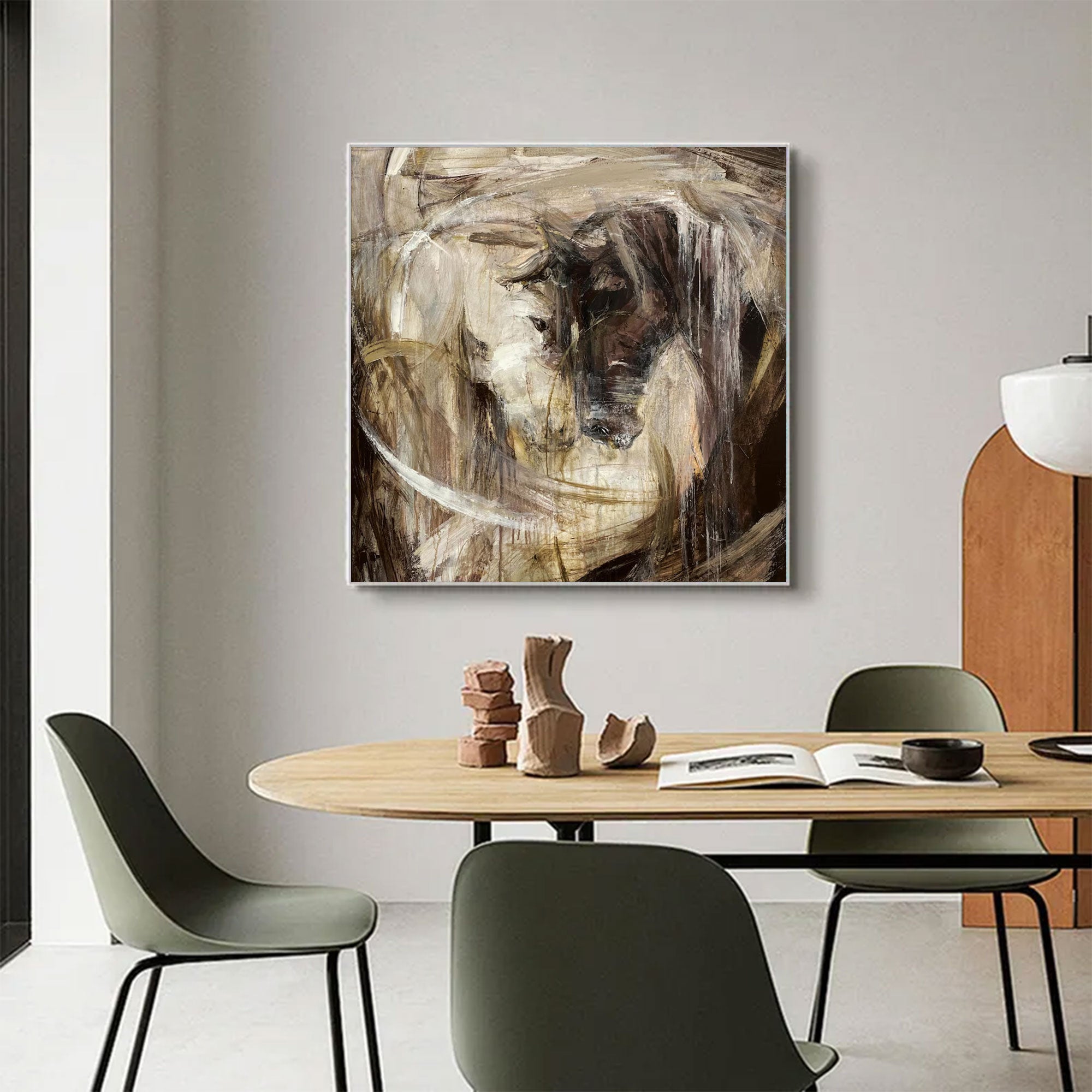Large Abstract Horse Painting | KeiraArt #AG 159