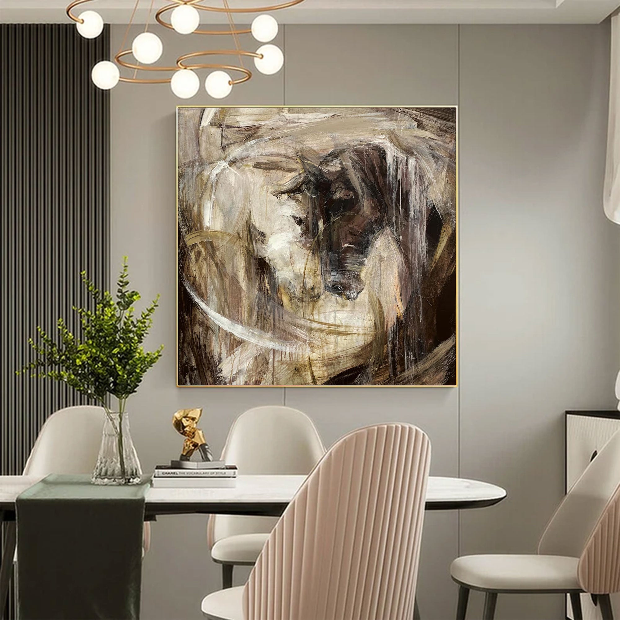 Large Abstract Horse Painting | KeiraArt #AG 159