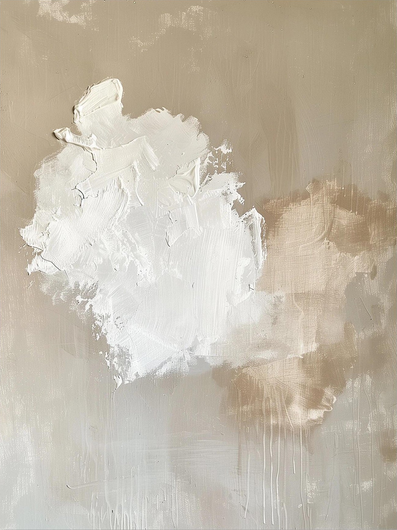 Large Neutral Textured Abstract Painting | KeiraArt #AG 124