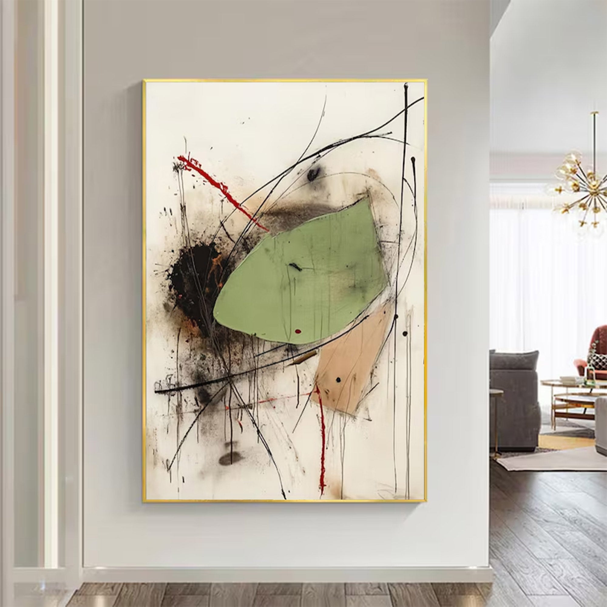 Large Expressionist Abstract Art | KeiraArt #AG 127