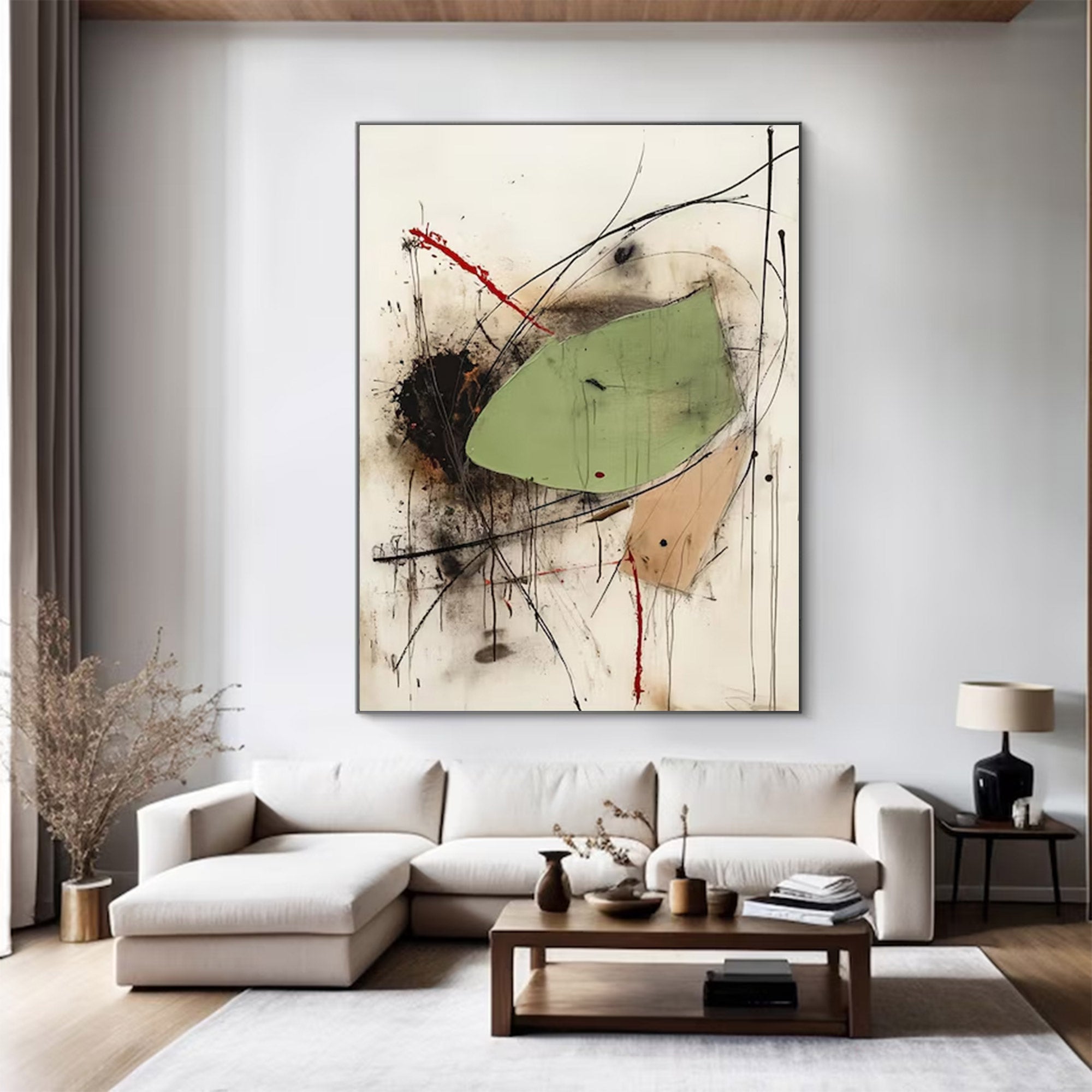 Large Expressionist Abstract Art | KeiraArt #AG 127
