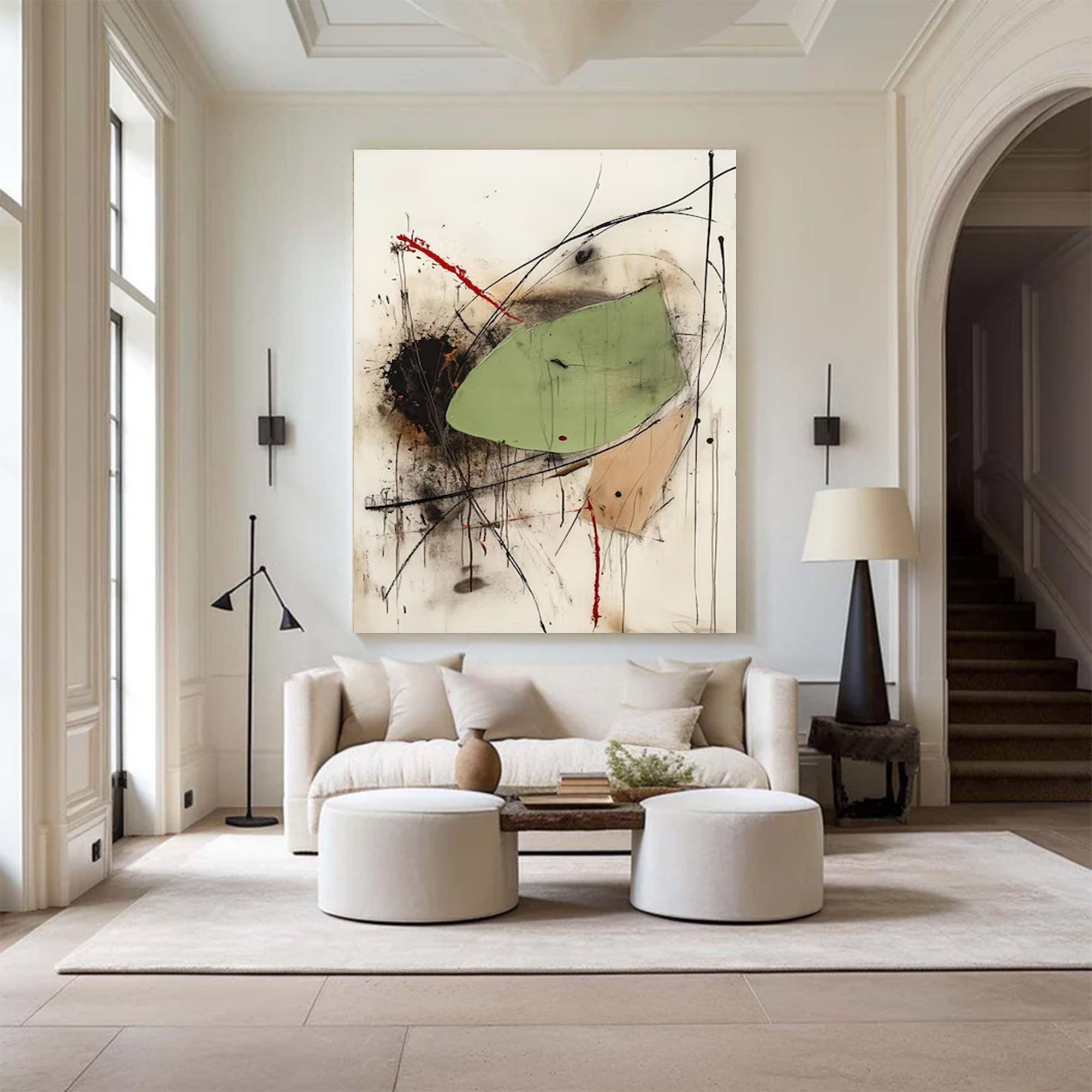 Large Expressionist Abstract Art | KeiraArt #AG 127