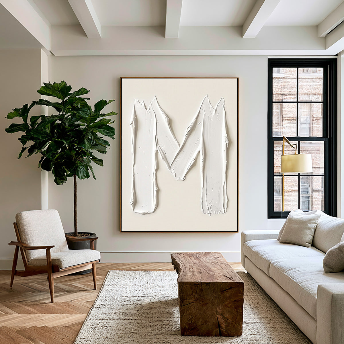 Peaks Rising Through Quiet Light Large White Textured Abstract Wall Art Sculptural Relief Modern Minimalist Painting